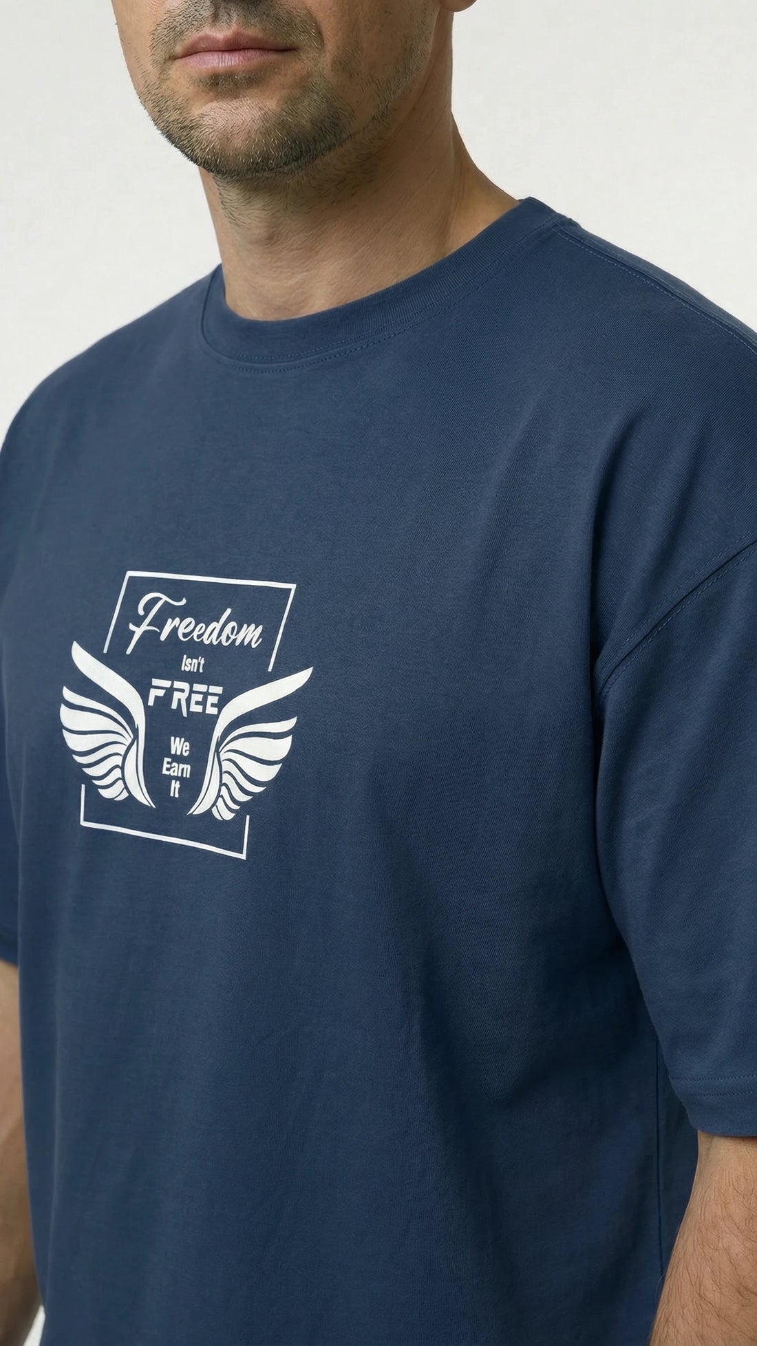 Freedom Blue Dropshoulder T-Shirt
