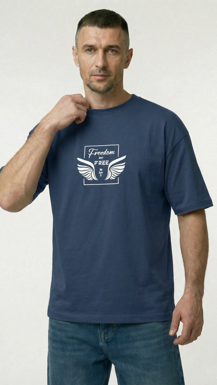Freedom Blue Dropshoulder T-Shirt