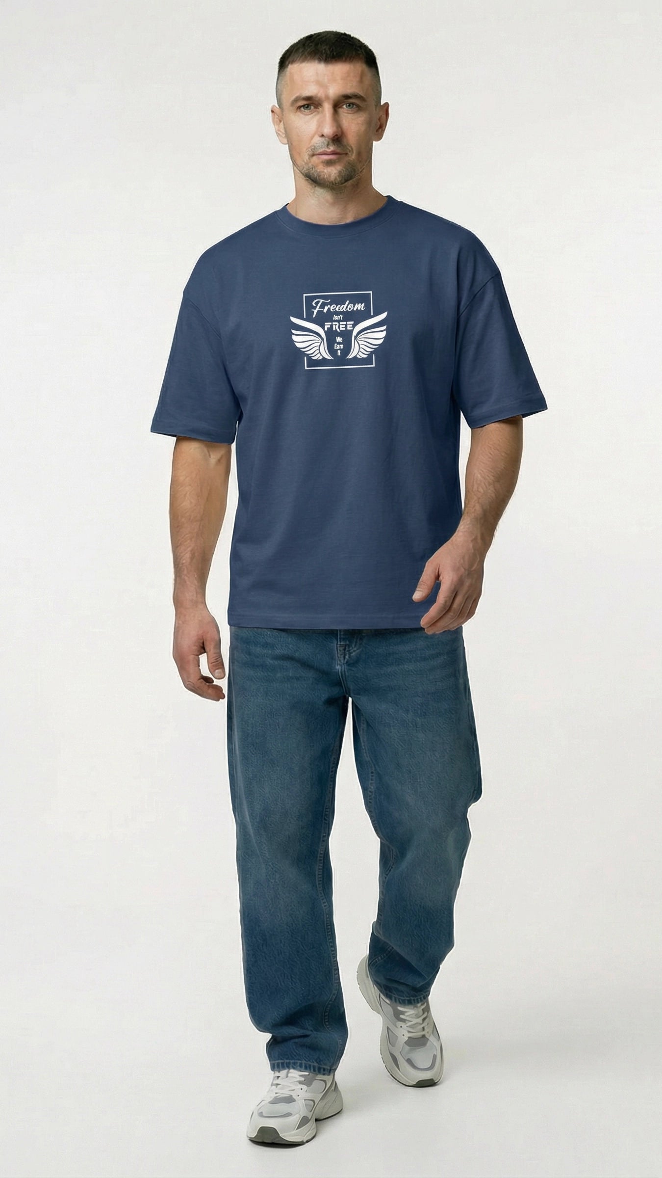 Freedom Blue Dropshoulder T-Shirt