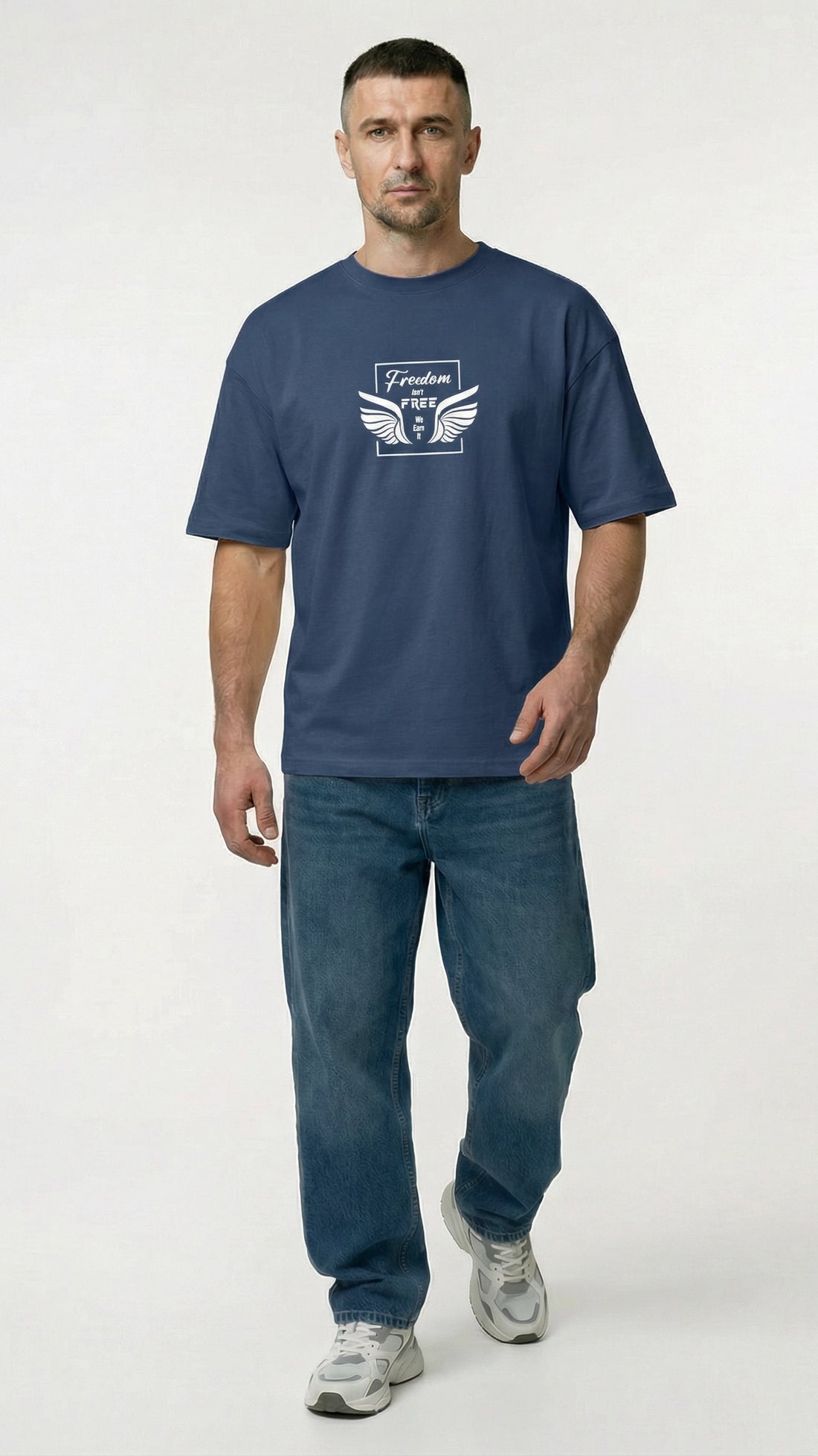 Freedom Blue Dropshoulder T-Shirt