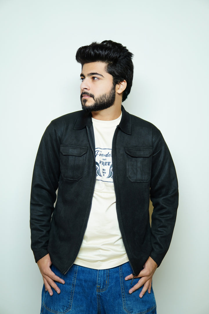 Veluxe Black Suede Jacket