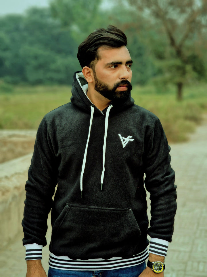 Black Winter Hoodie by Vogue Fashions