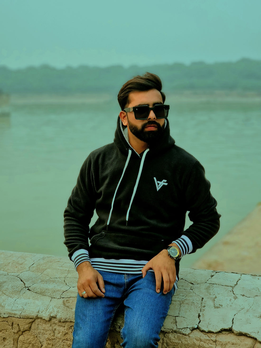 Black Winter Hoodie by Vogue Fashions