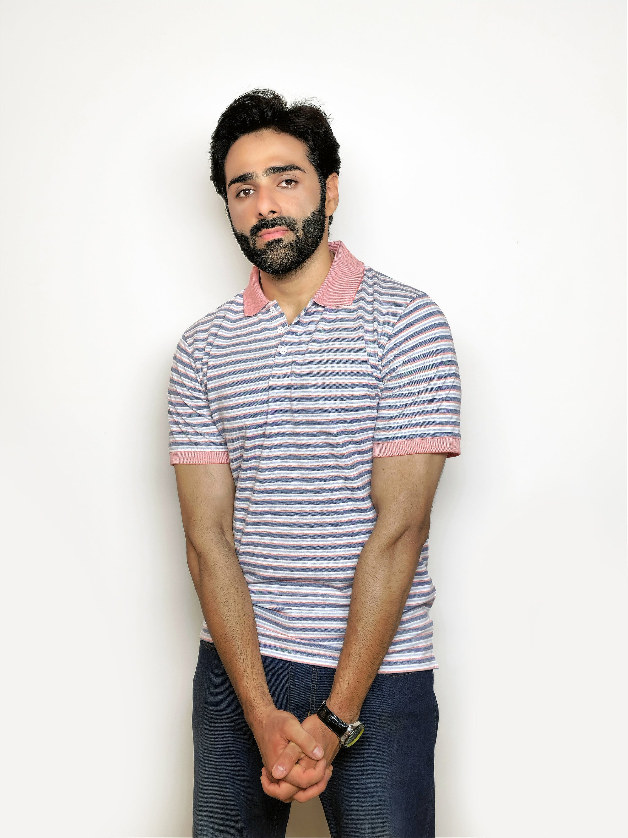 The Dapper Stripe Polo – Cool Cotton Blend