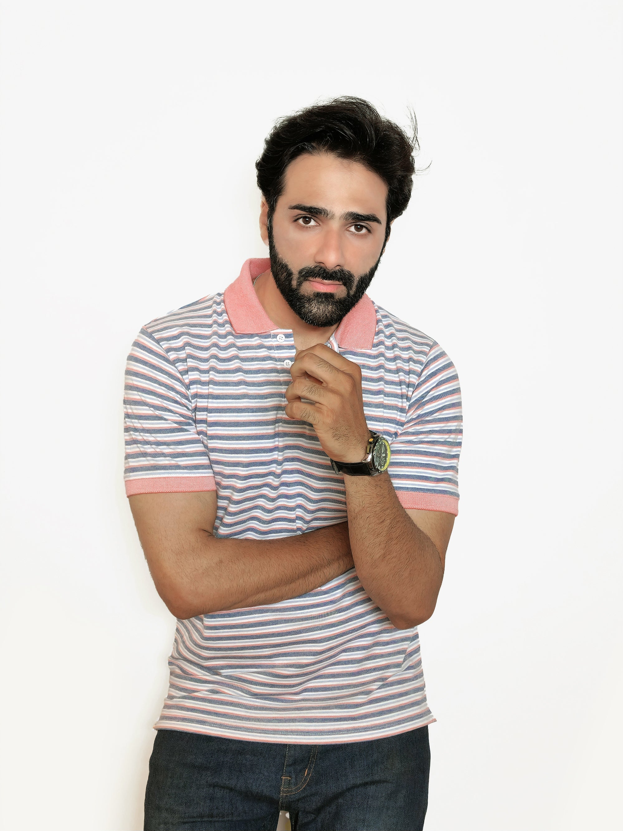 The Dapper Stripe Polo – Cool Cotton Blend
