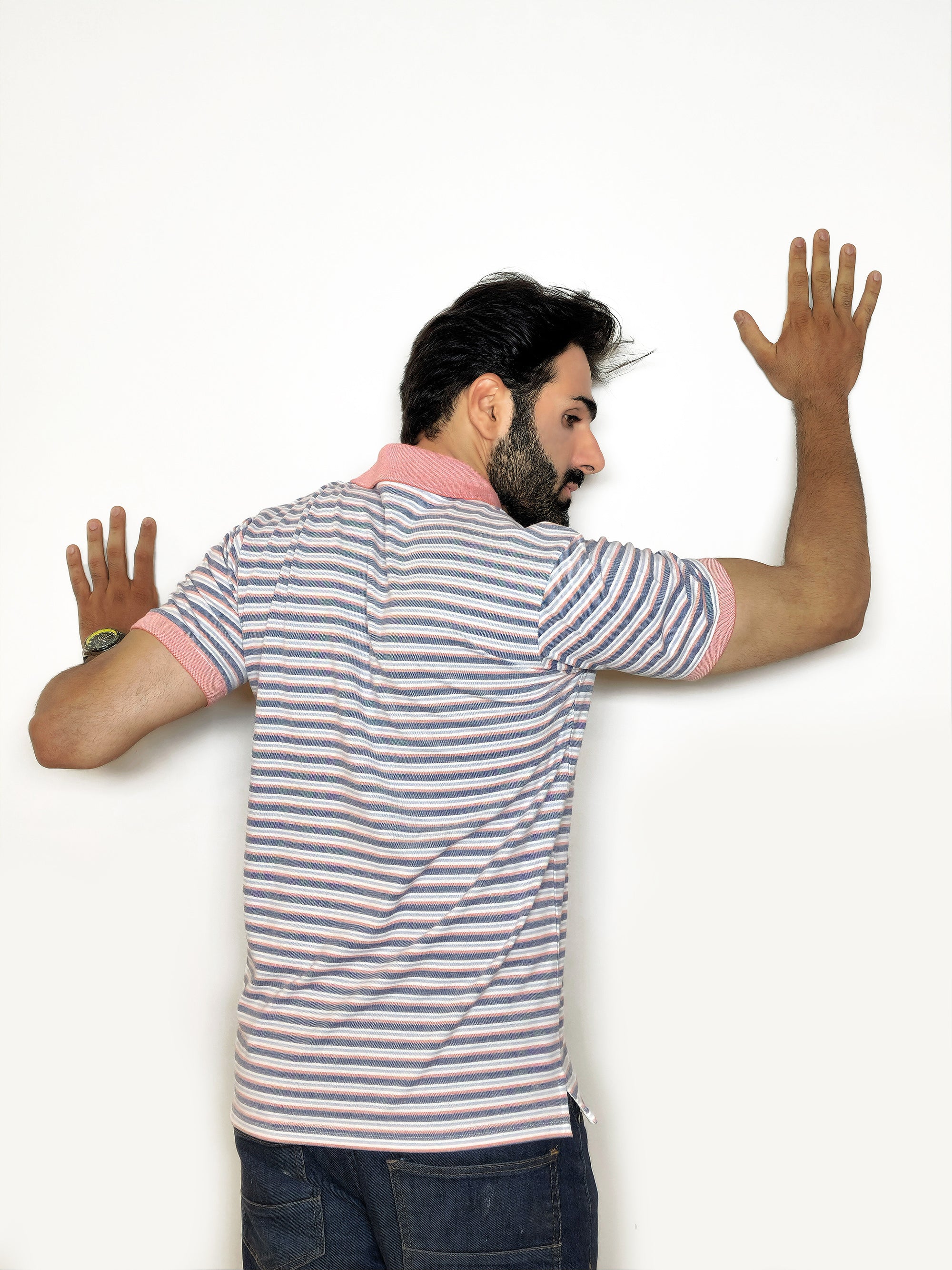 The Dapper Stripe Polo – Cool Cotton Blend