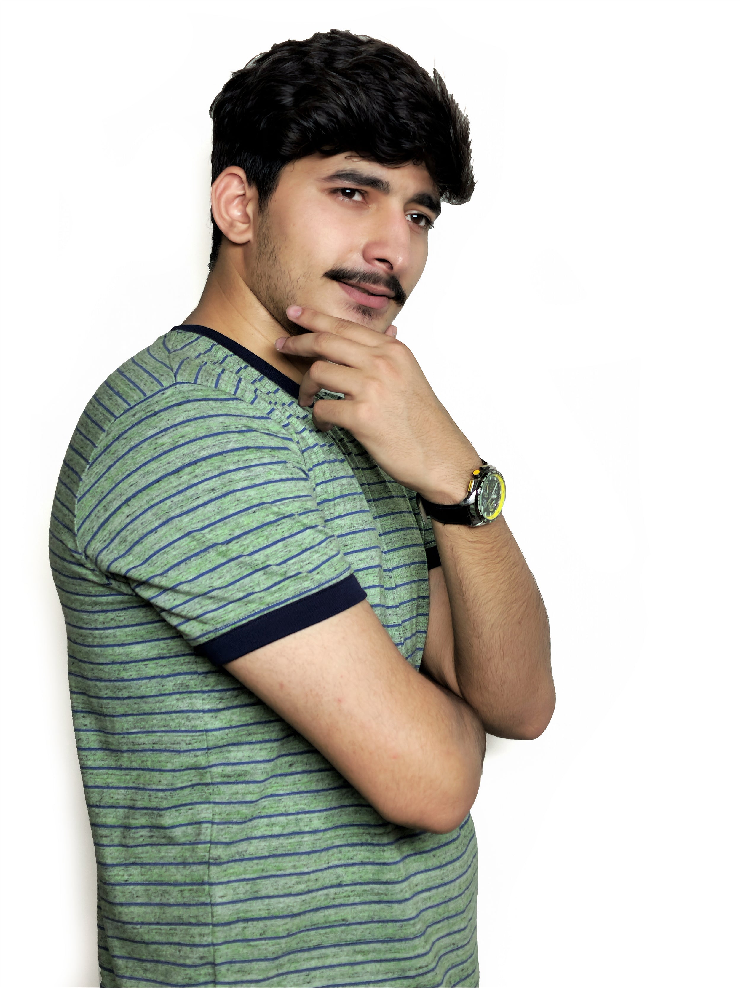 The Azure Sage Tee – Striped Summer Fit