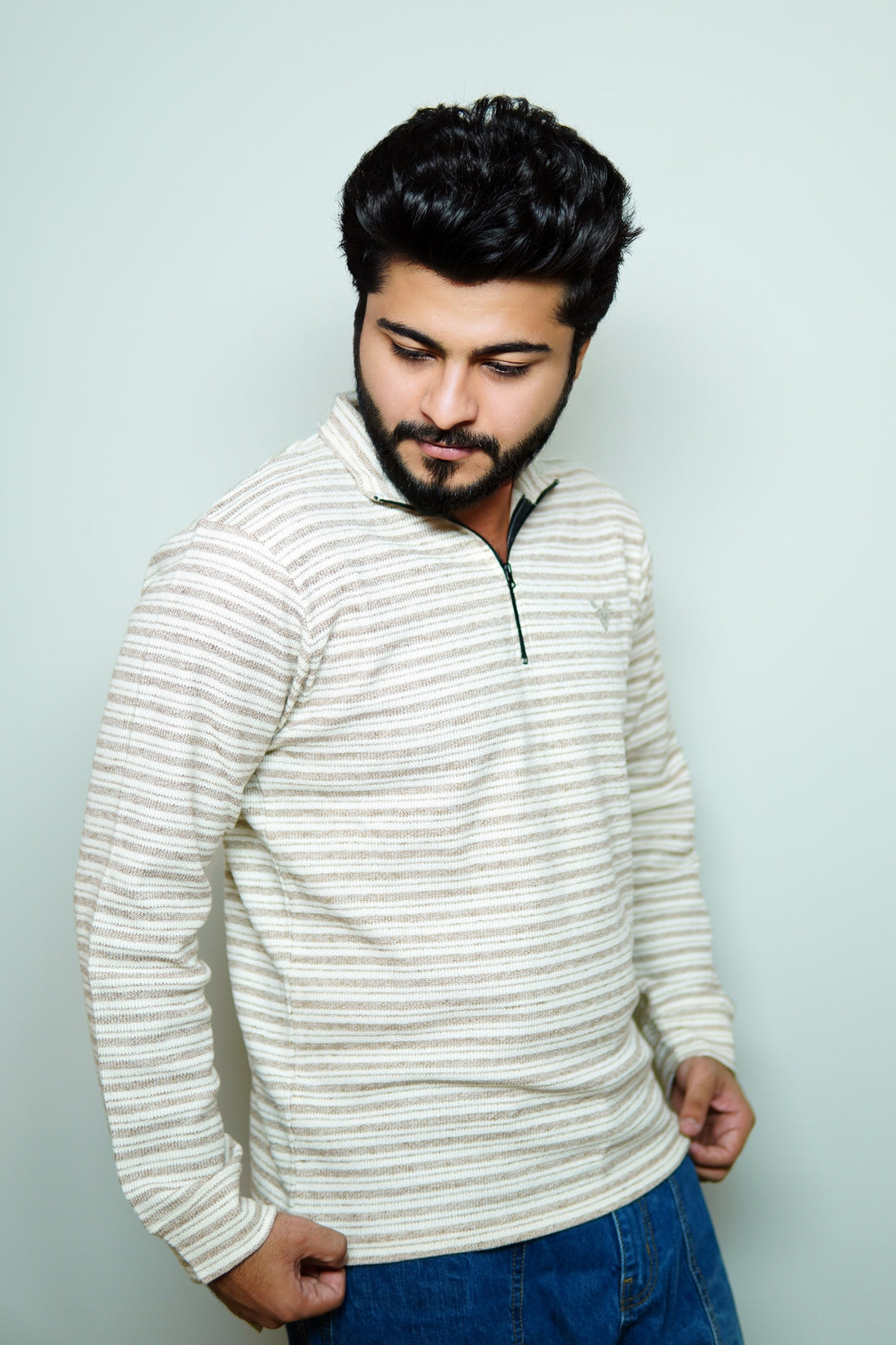 BrownWave Striped Sweatshirt