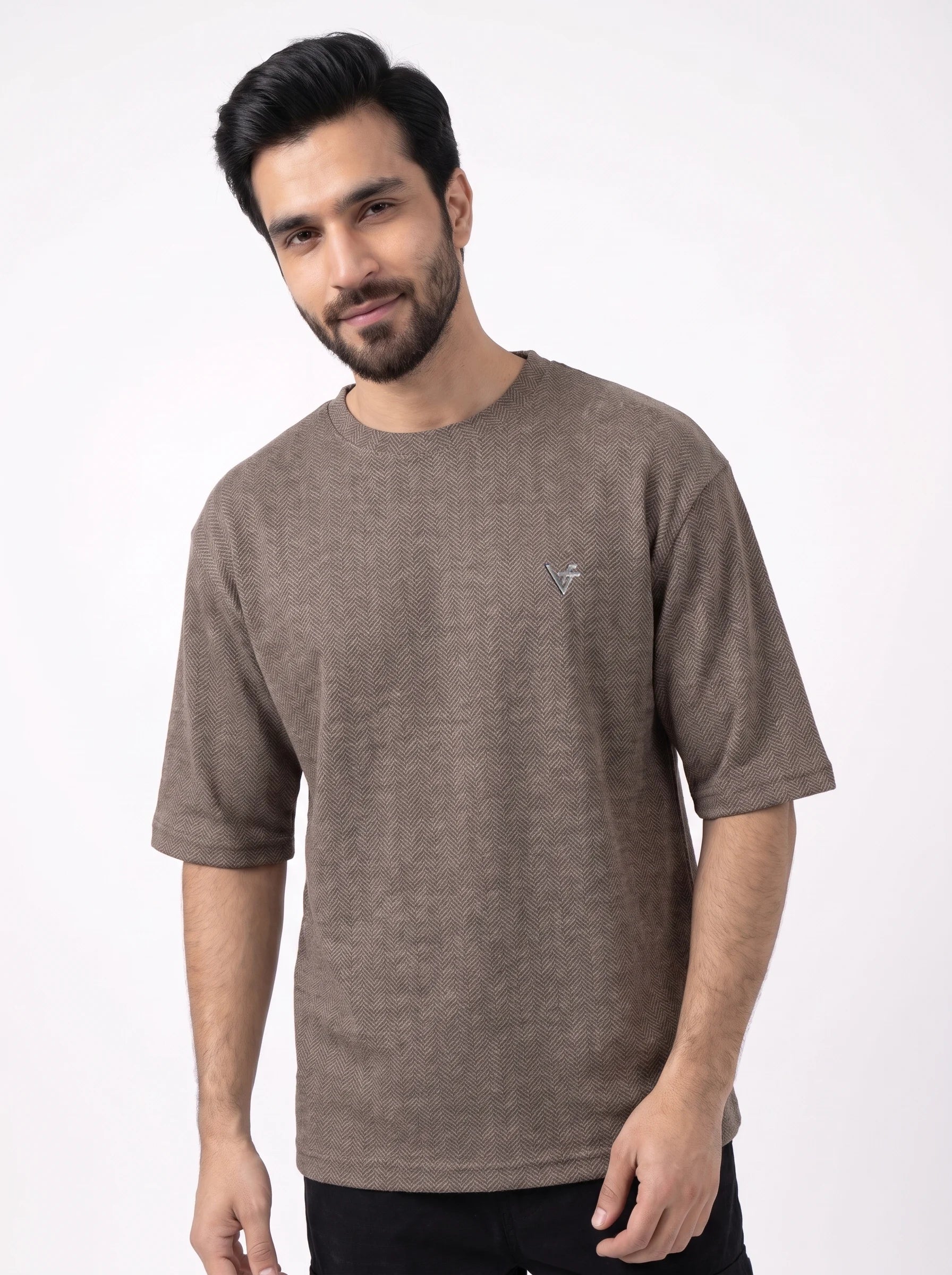 Beggy Fit Premium Textured T-Shirt