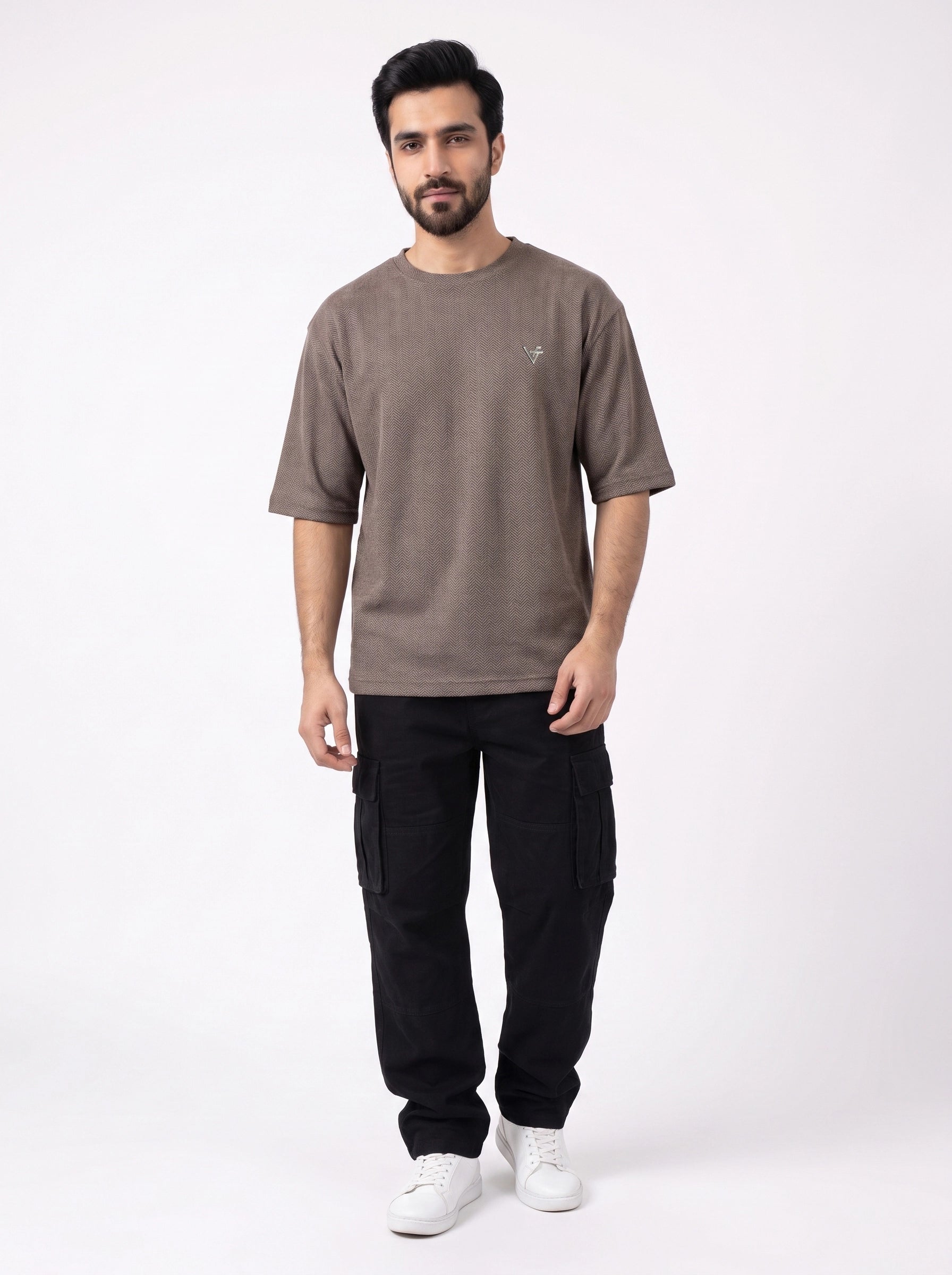 Beggy Fit Premium Textured T-Shirt