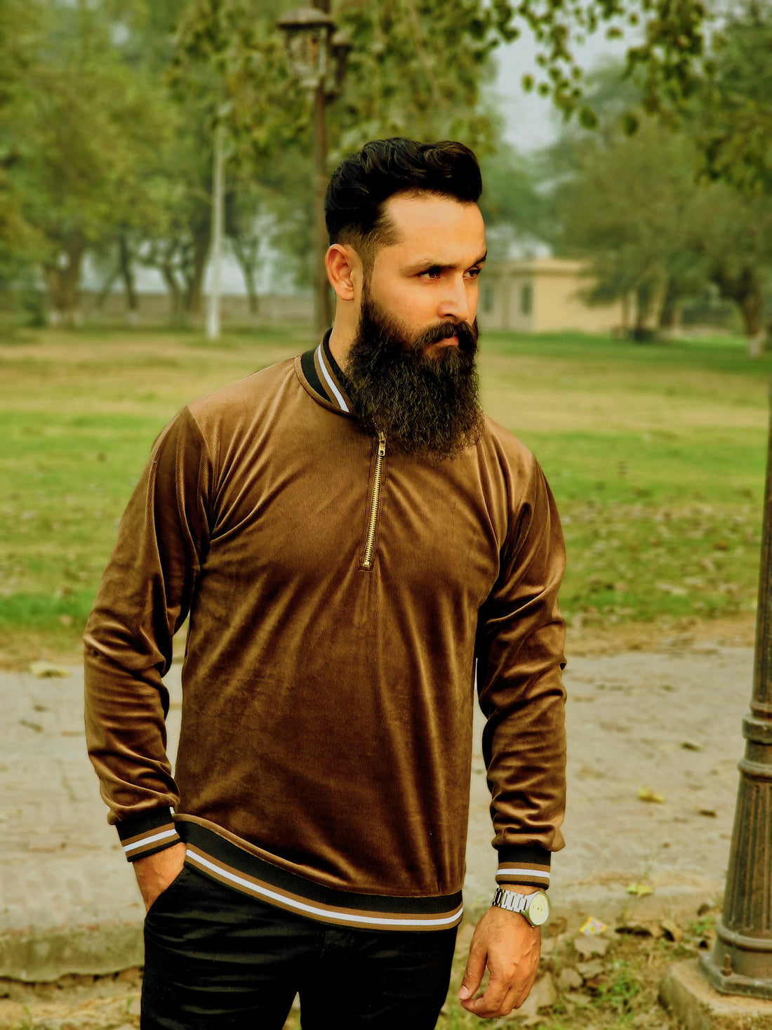 Light Brownish Premium Milano Stretchable SweatShirt
