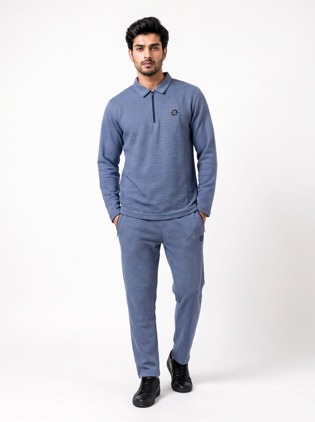 Winter Stripe Quarter-Zip Co-Ord Set