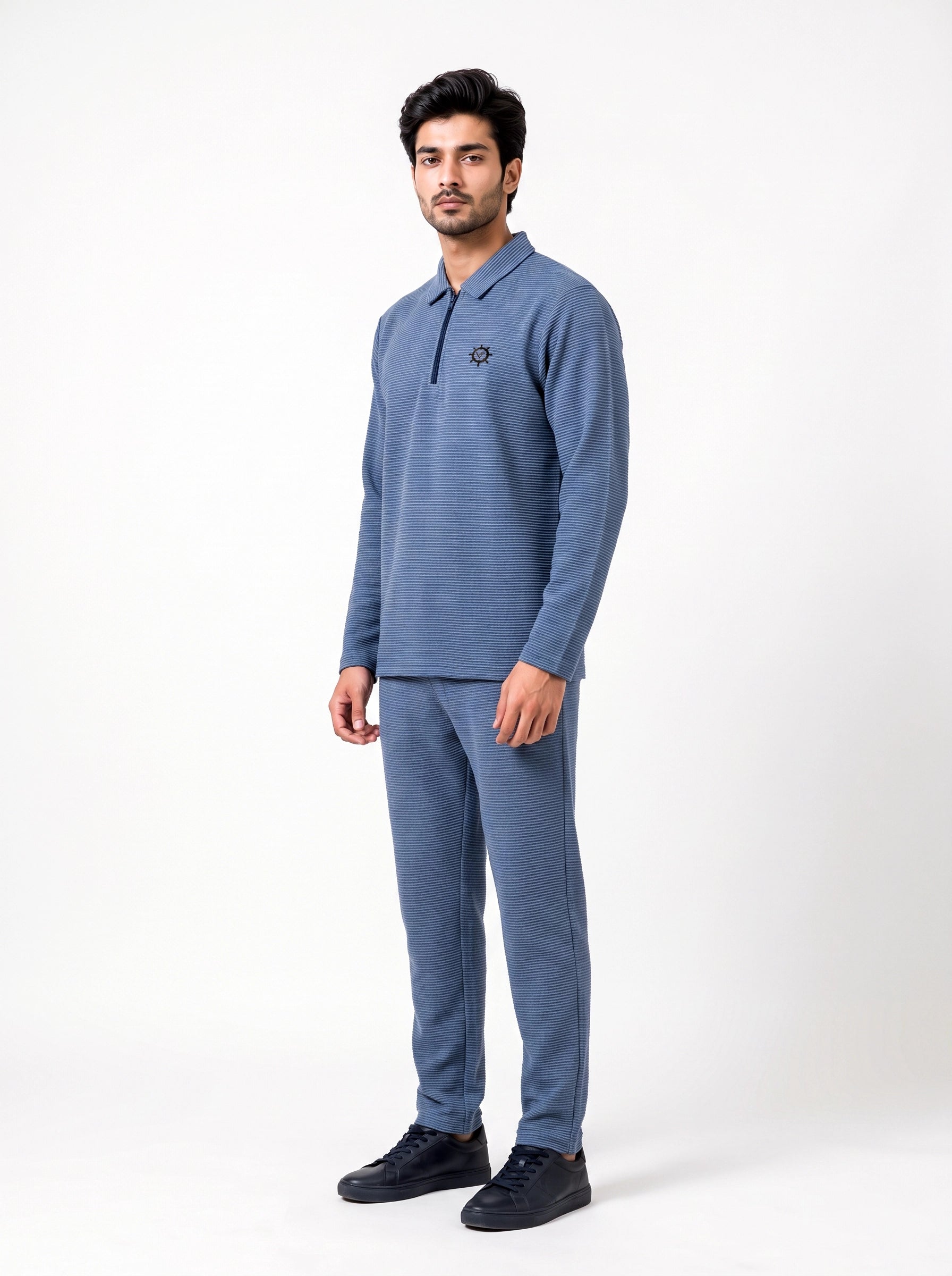 Winter Stripe Quarter-Zip Co-Ord Set