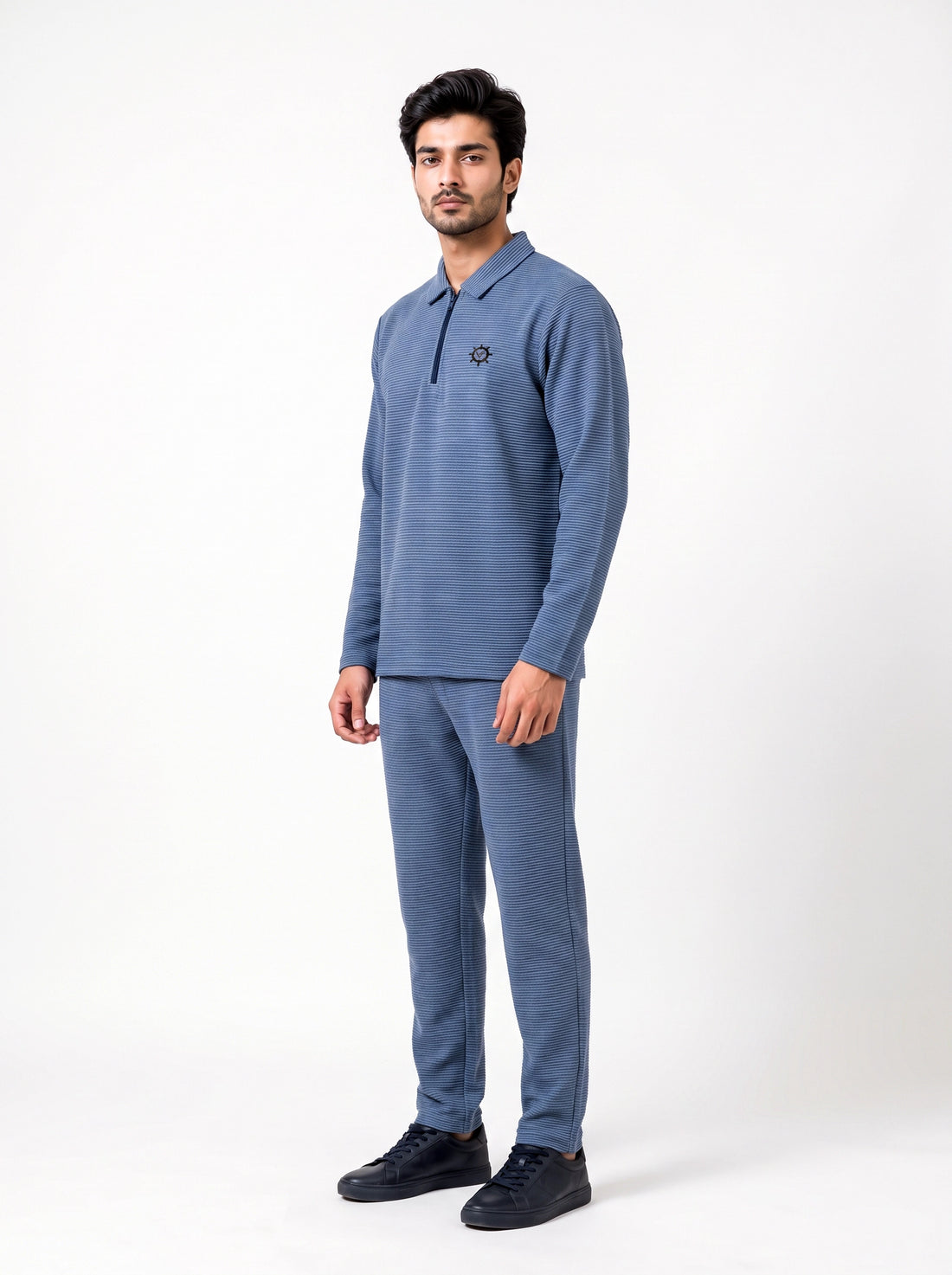 Winter Stripe Quarter-Zip Co-Ord Set