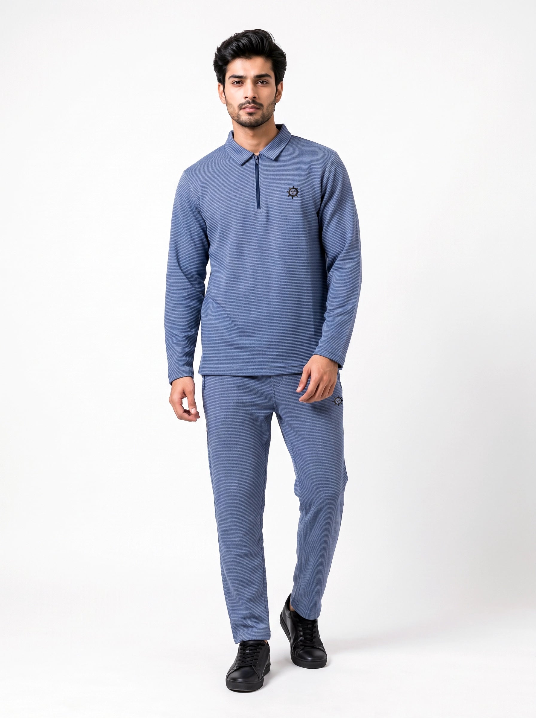 Winter Stripe Quarter-Zip Co-Ord Set