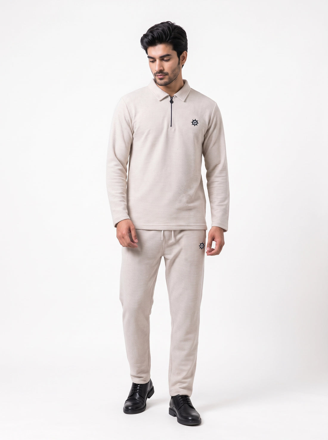Winter Stripe Quarter-Zip Co-Ord Set