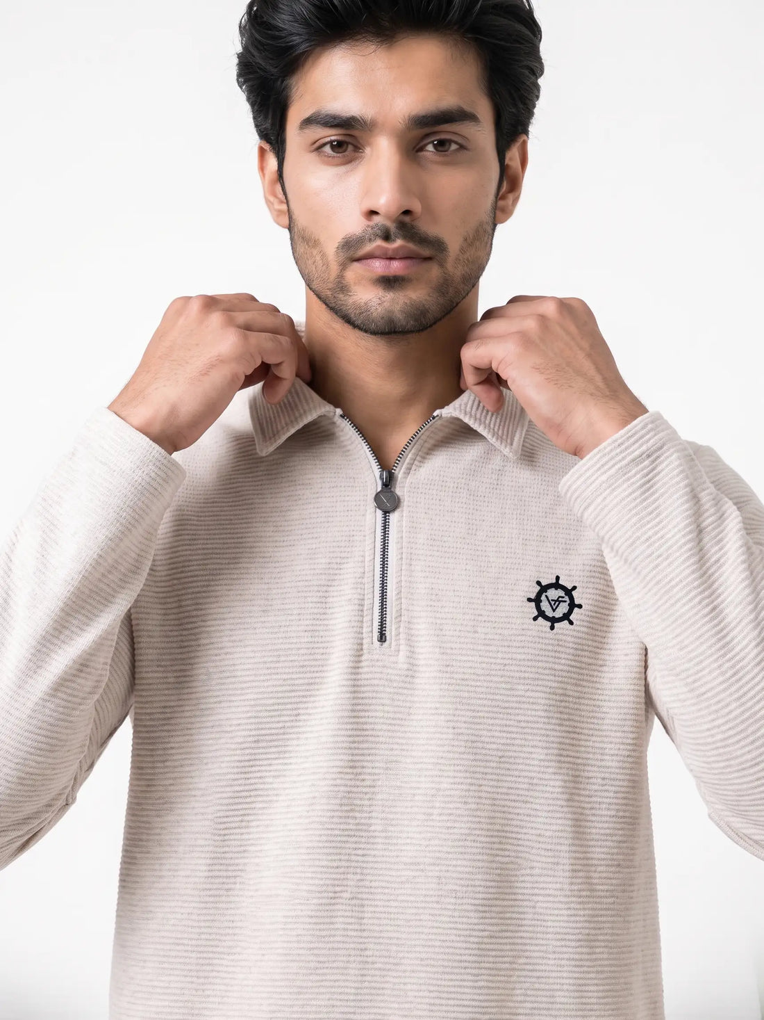 Winter Stripe Quarter-Zip Co-Ord Set