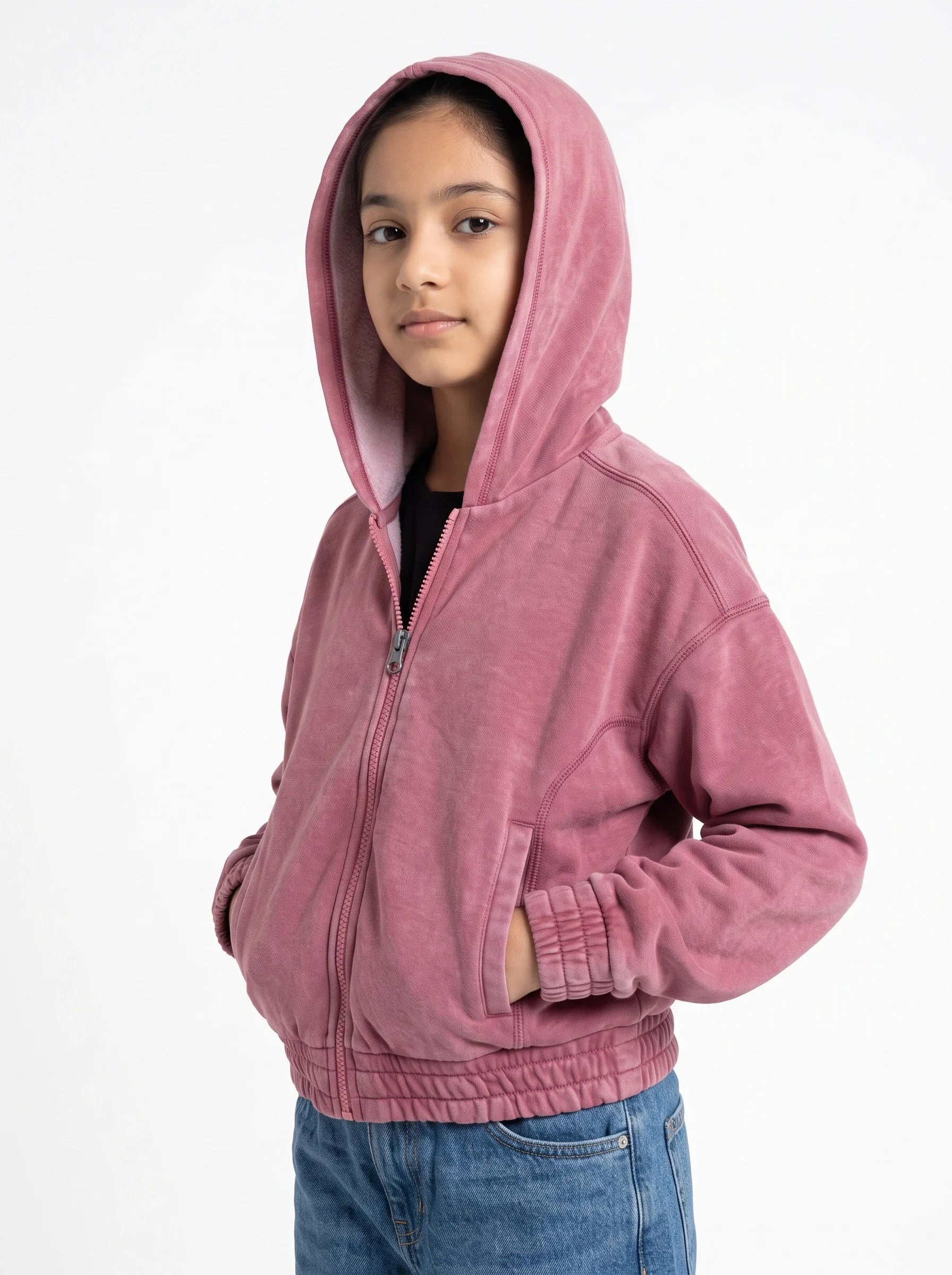 Pink Aura Acid Wash Hoodie