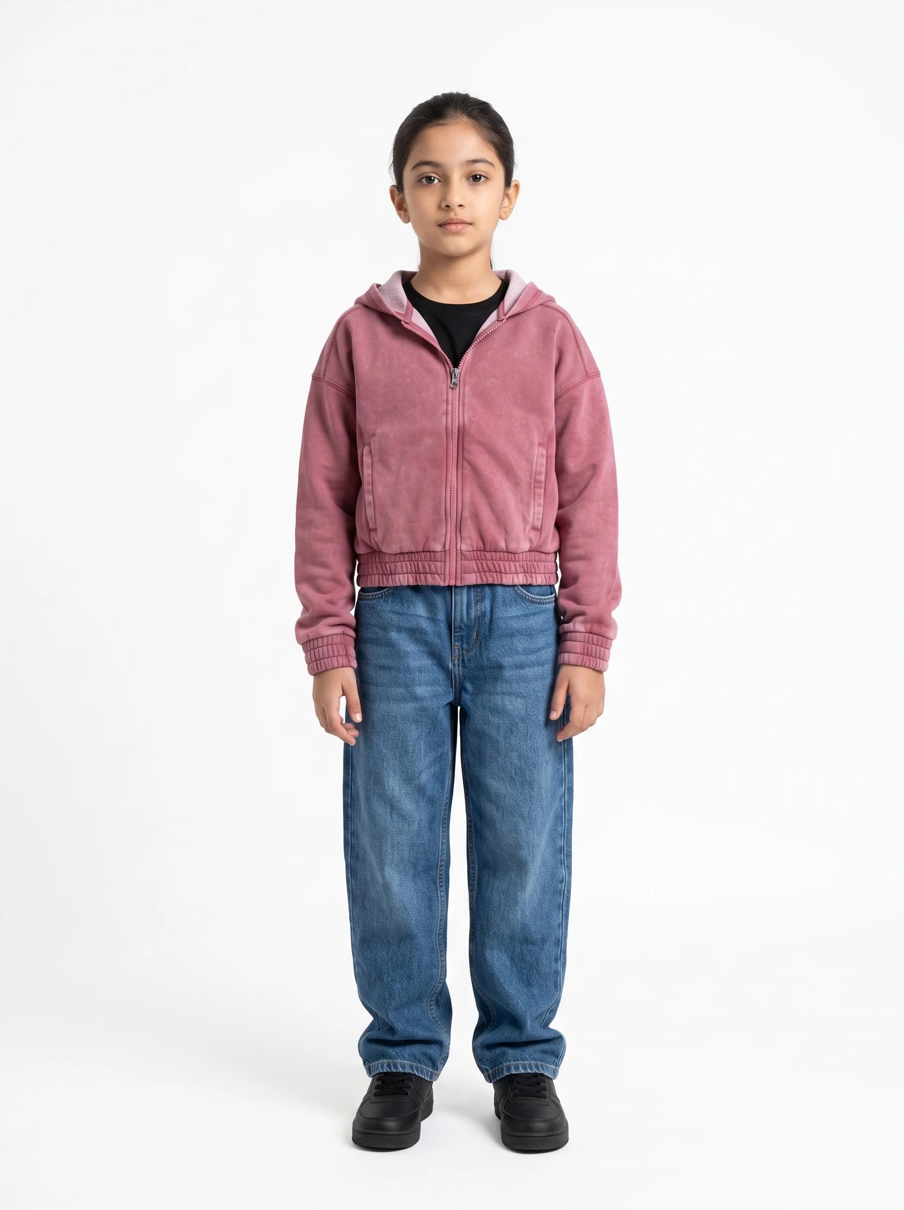 Pink Aura Acid Wash Hoodie