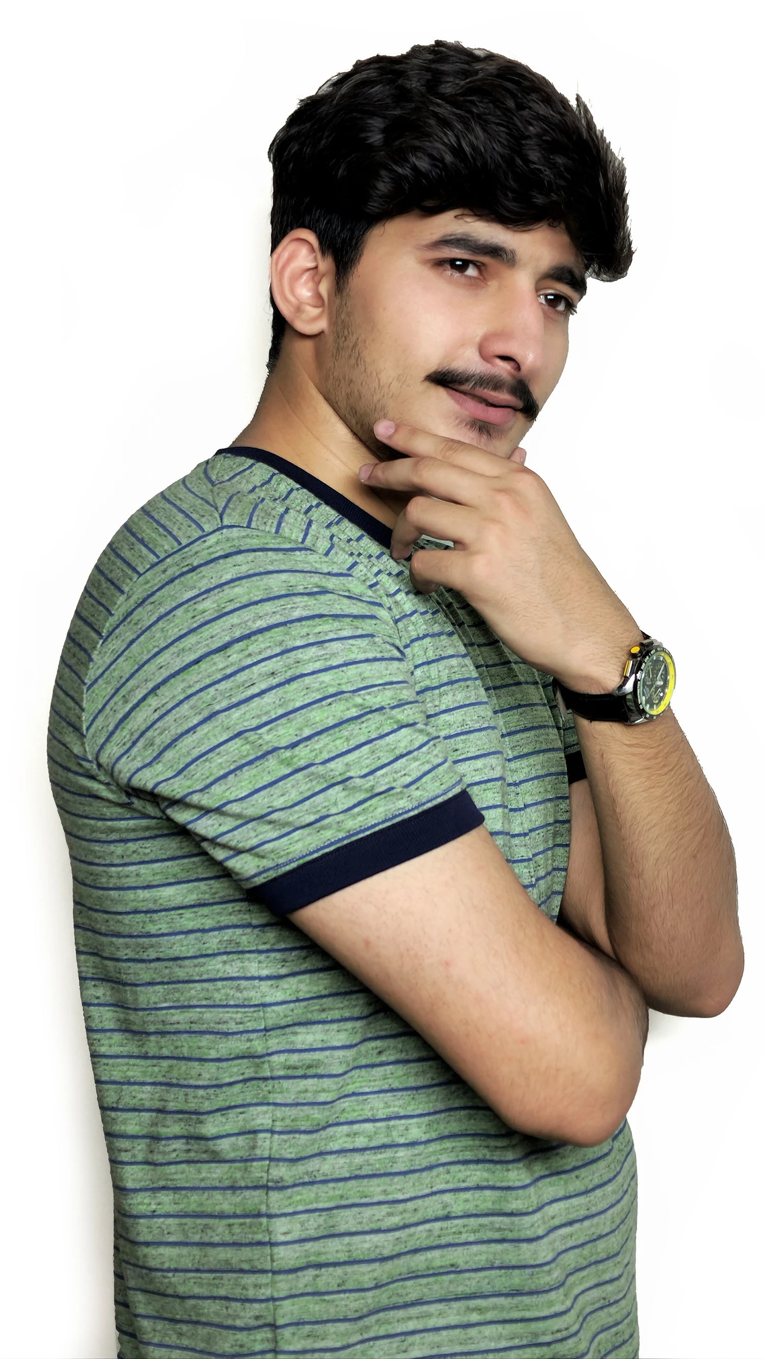 The Azure Sage line Tee – Striped Summer Fit