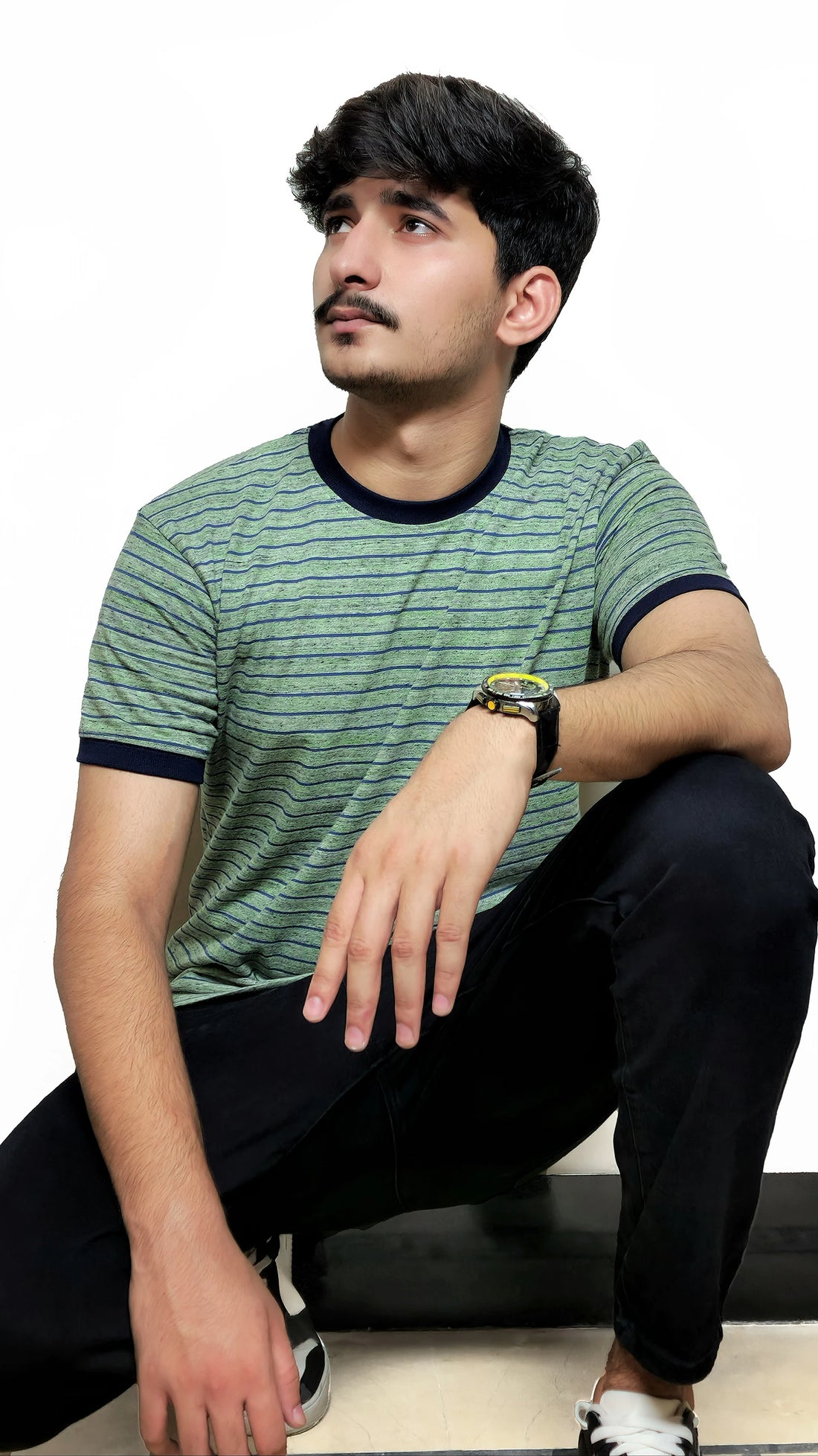 The Azure Sage line Tee – Striped Summer Fit
