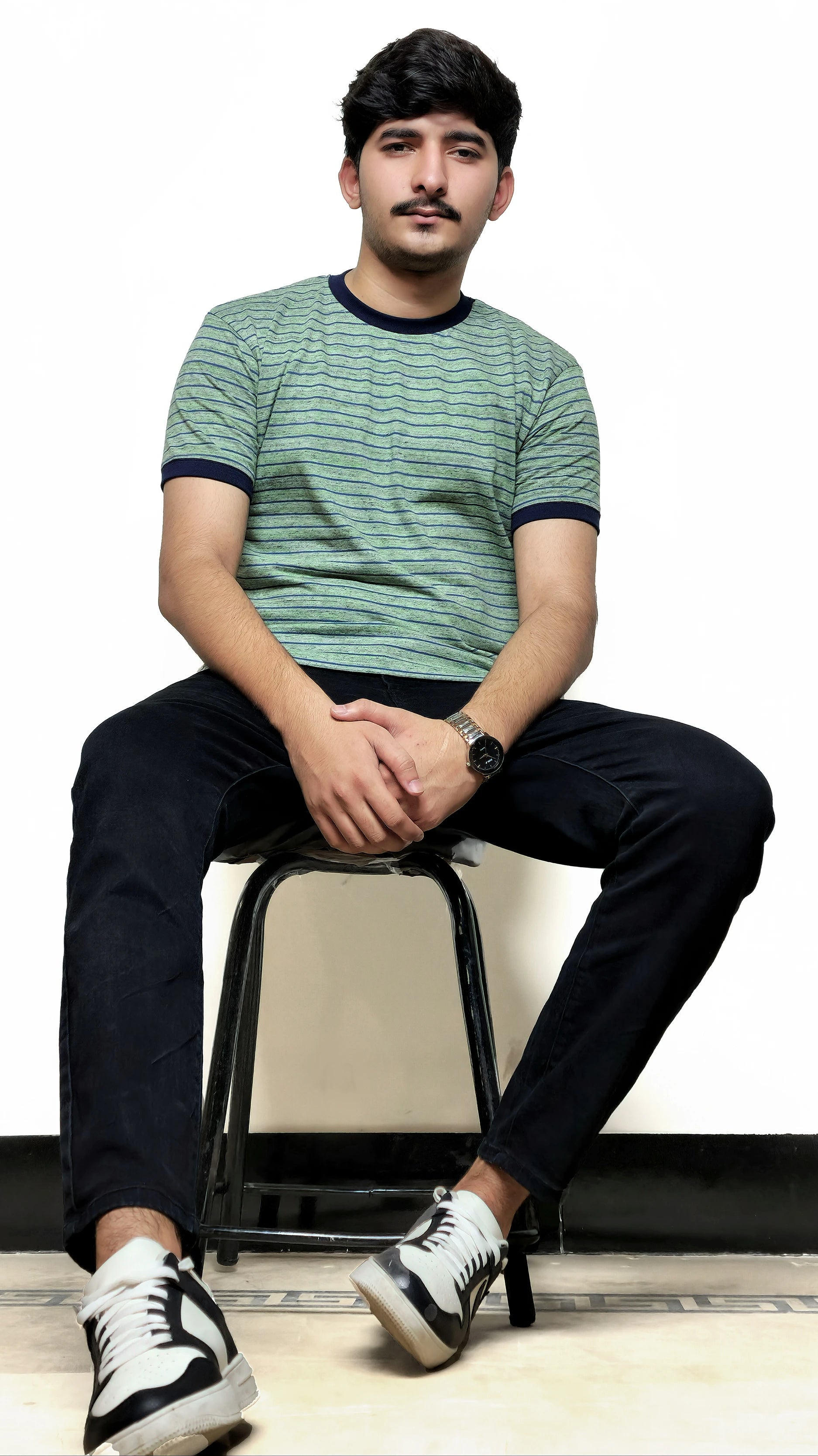 The Azure Sage line Tee – Striped Summer Fit