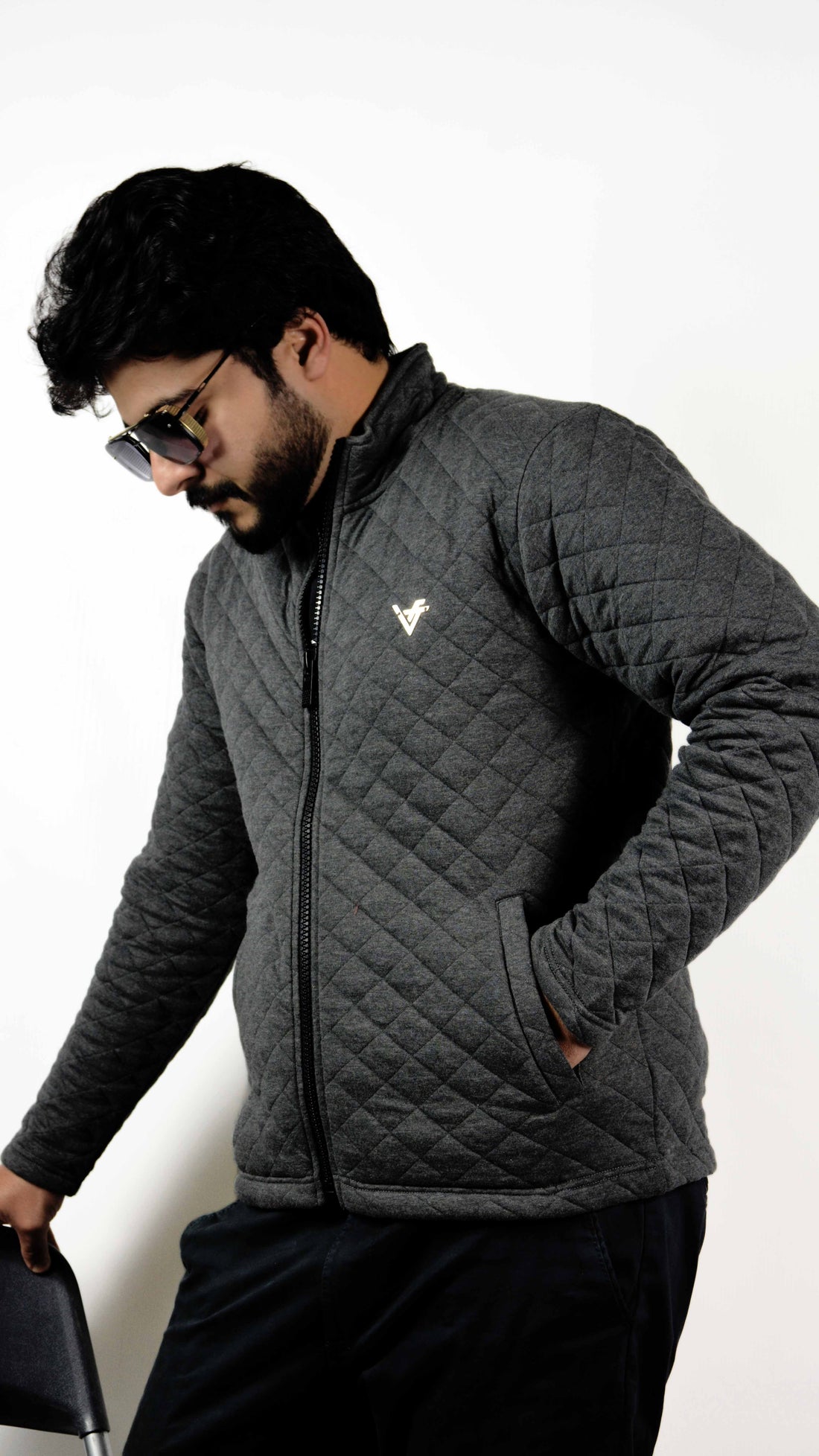 Arctic Grey Quilted Jacket