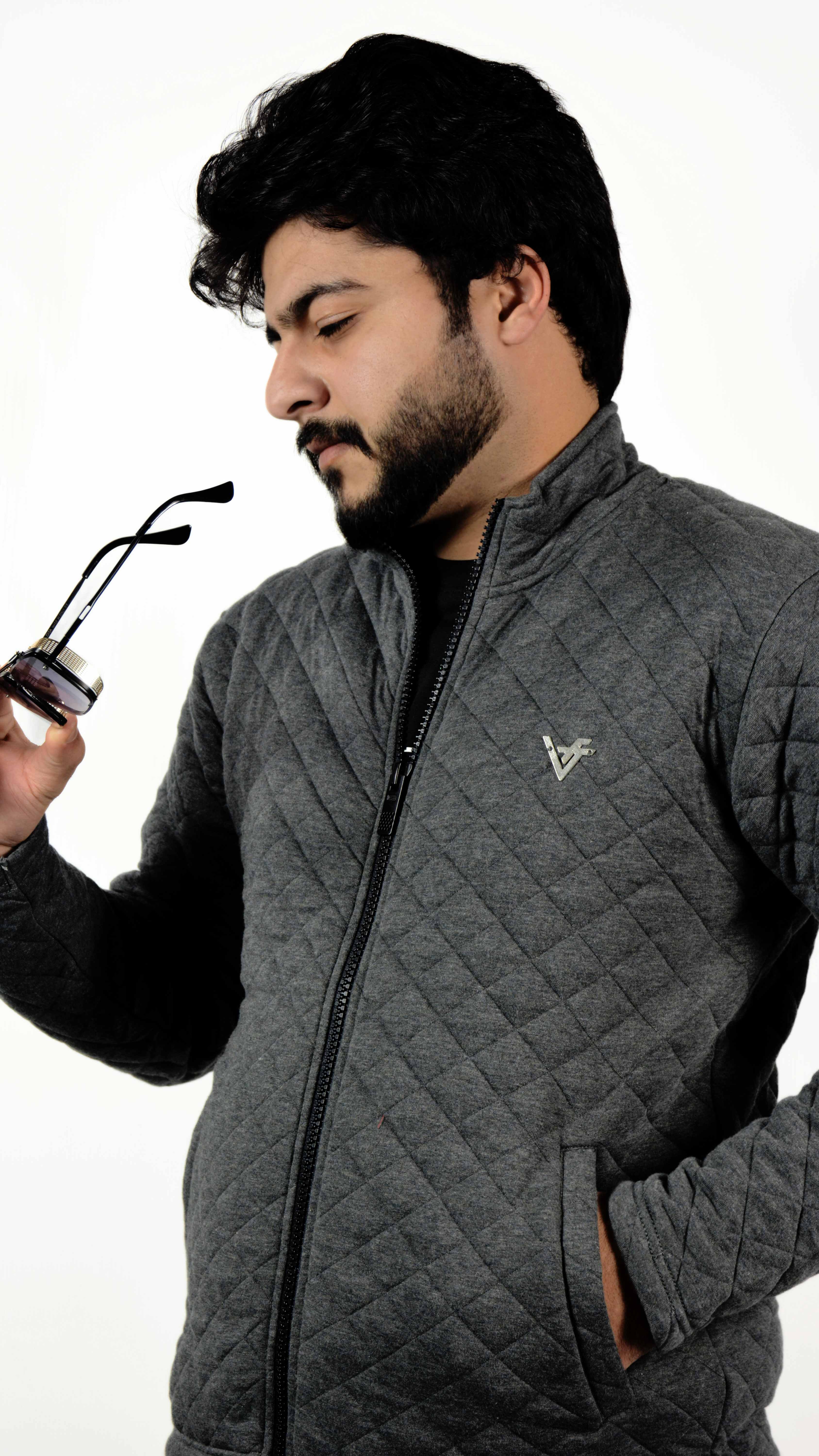 Arctic Grey Quilted Jacket