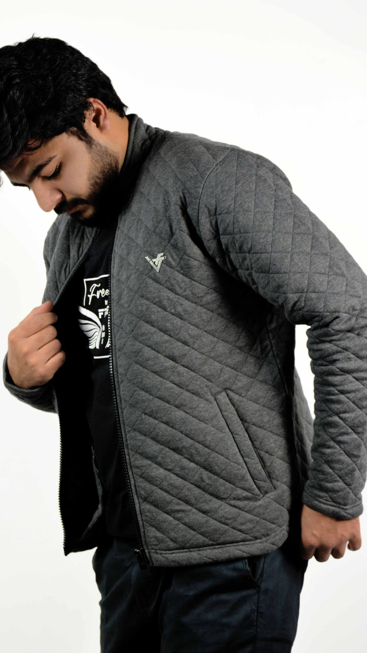 Arctic Grey Quilted Jacket