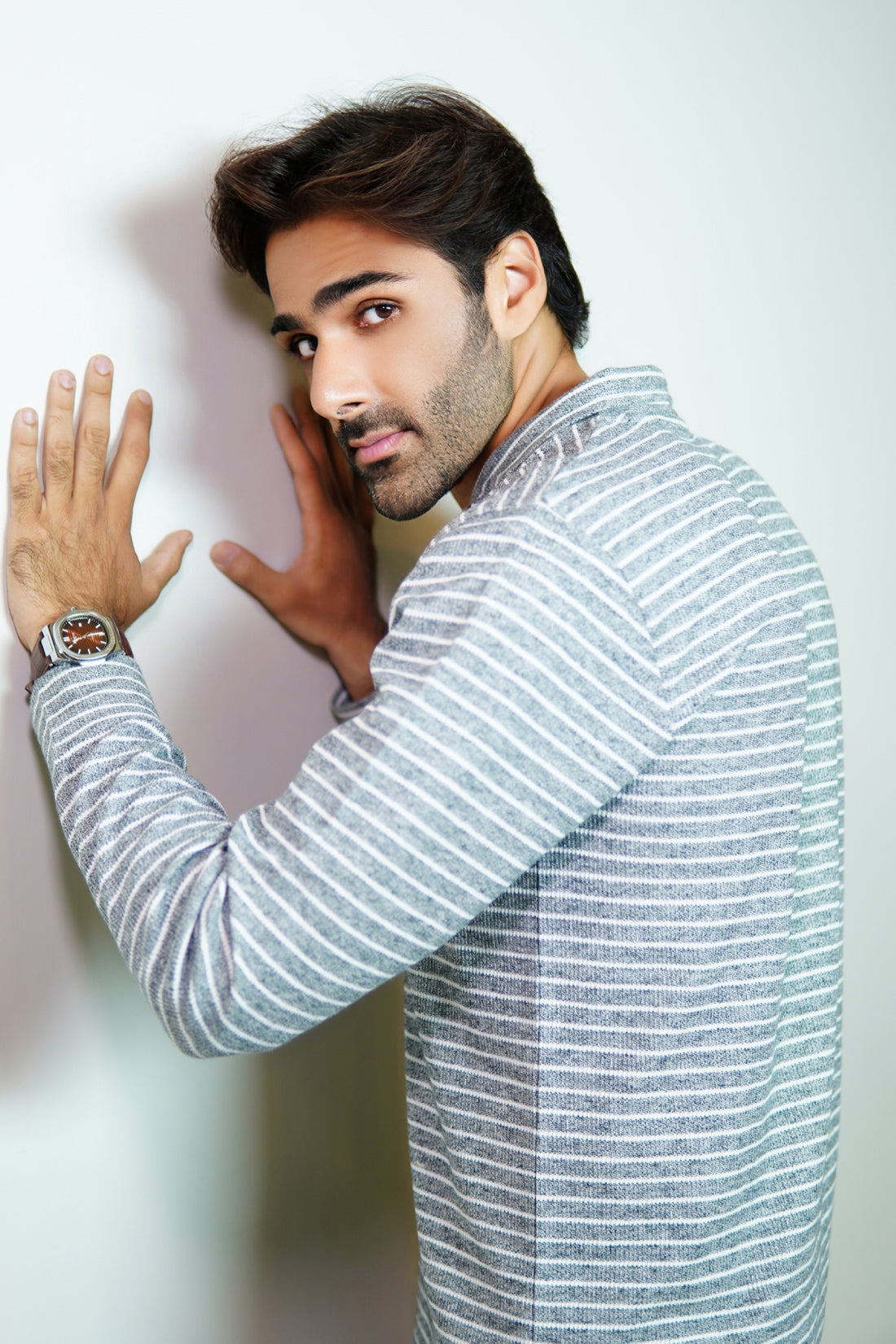 GreyWave Striped Sweatshirt