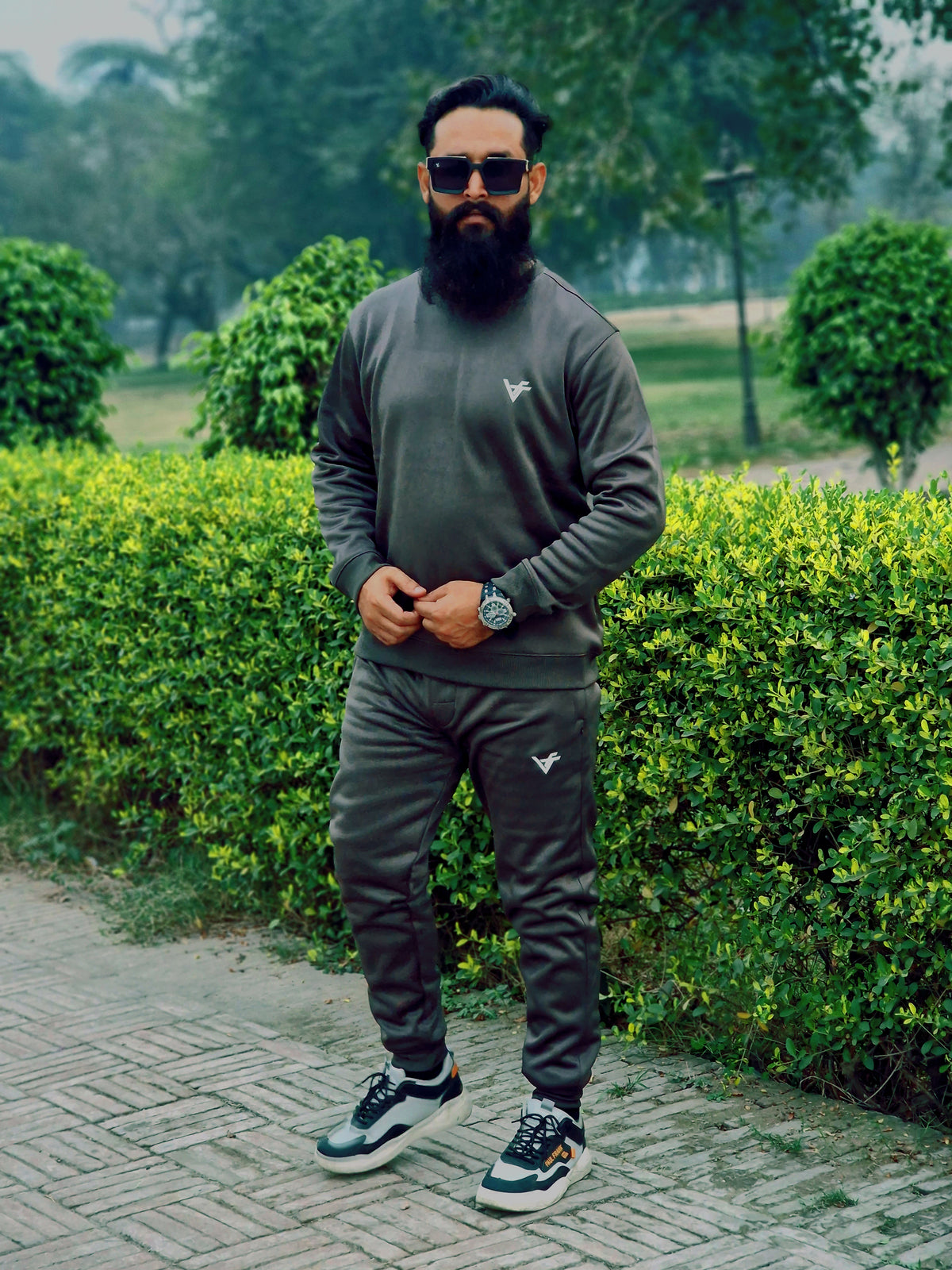 Grey Comfortable TrackSuit by Vogue Fashions