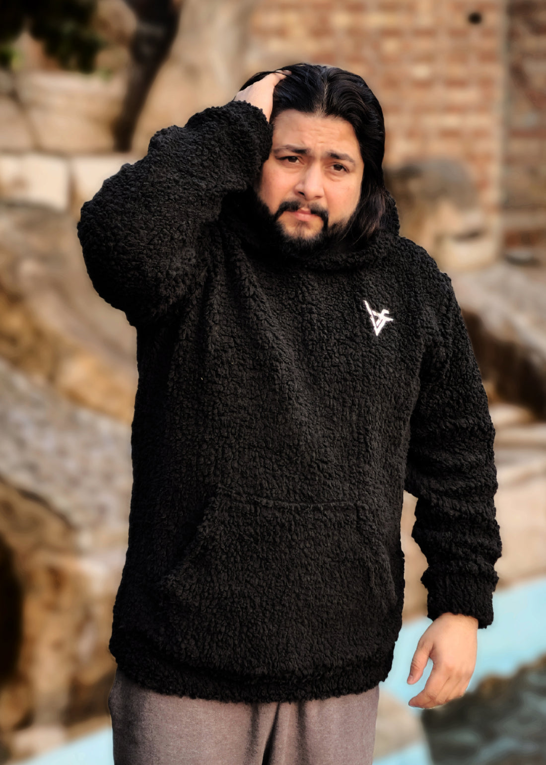 Imported Black Bear Fur Hoodies By Vogue Fashions