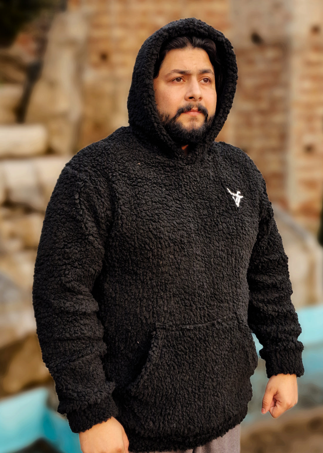 Imported Black Bear Fur Hoodies By Vogue Fashions
