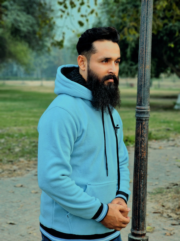 Premium Men’s Classic Sky Blue Hoodie