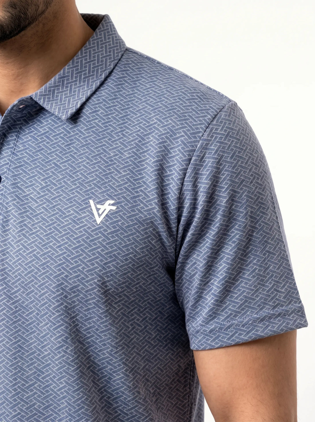 Blue infinity Cotton Polo