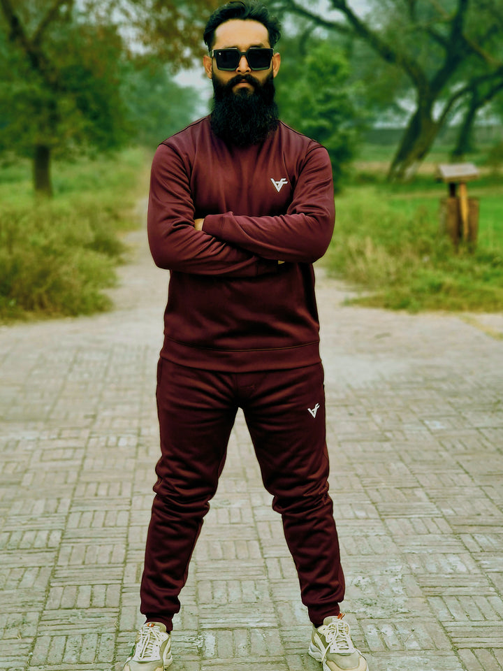 Maroon Red TrackSuit by Vogue Fashions