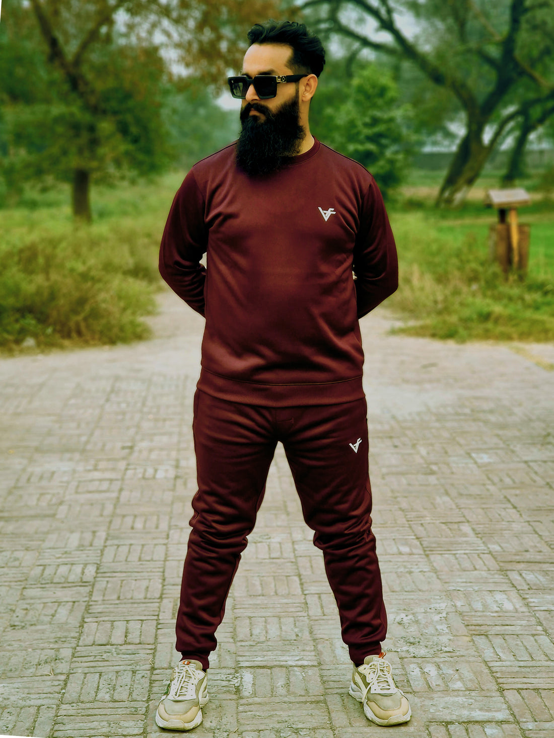 Maroon Red TrackSuit by Vogue Fashions