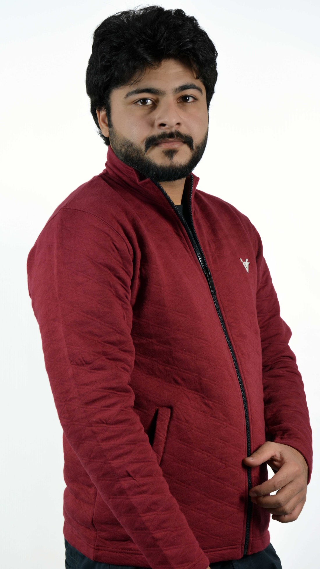 Arctic Maroon Quilted Jacket