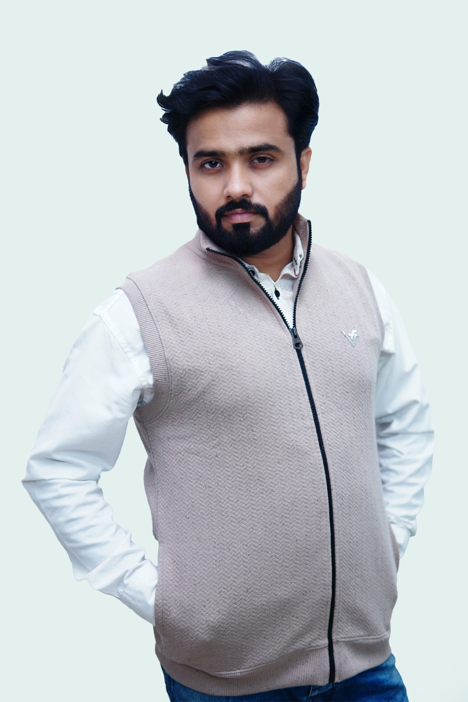 BronzeDune Quilted Sleeveless Jacket