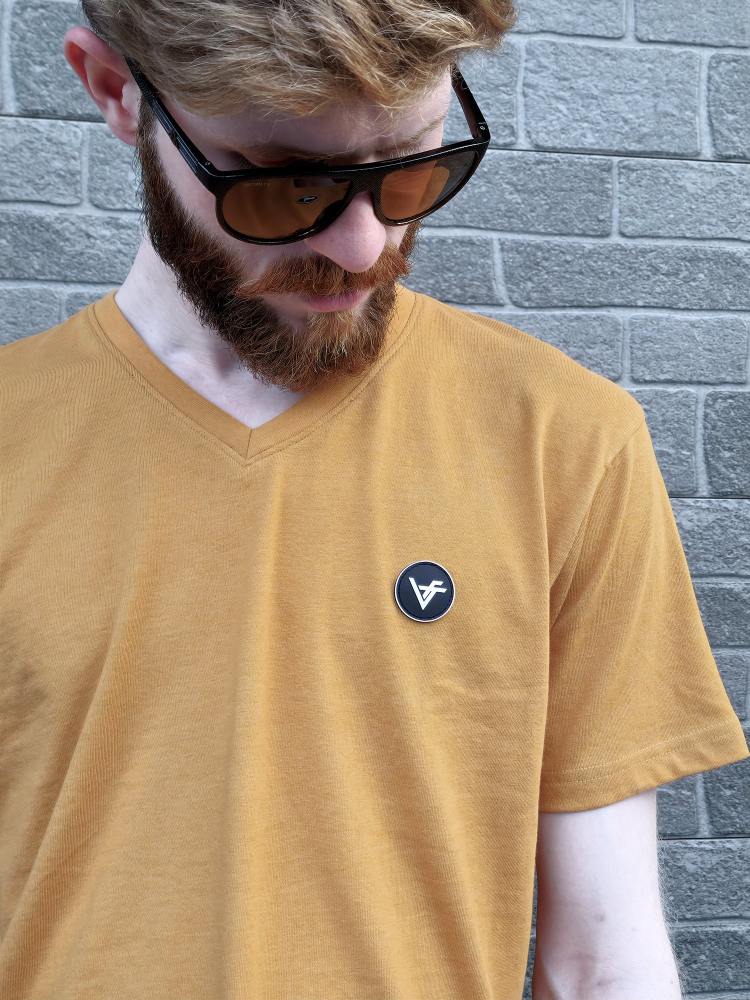 The Mellow Mustard V - Cotton V-Neck