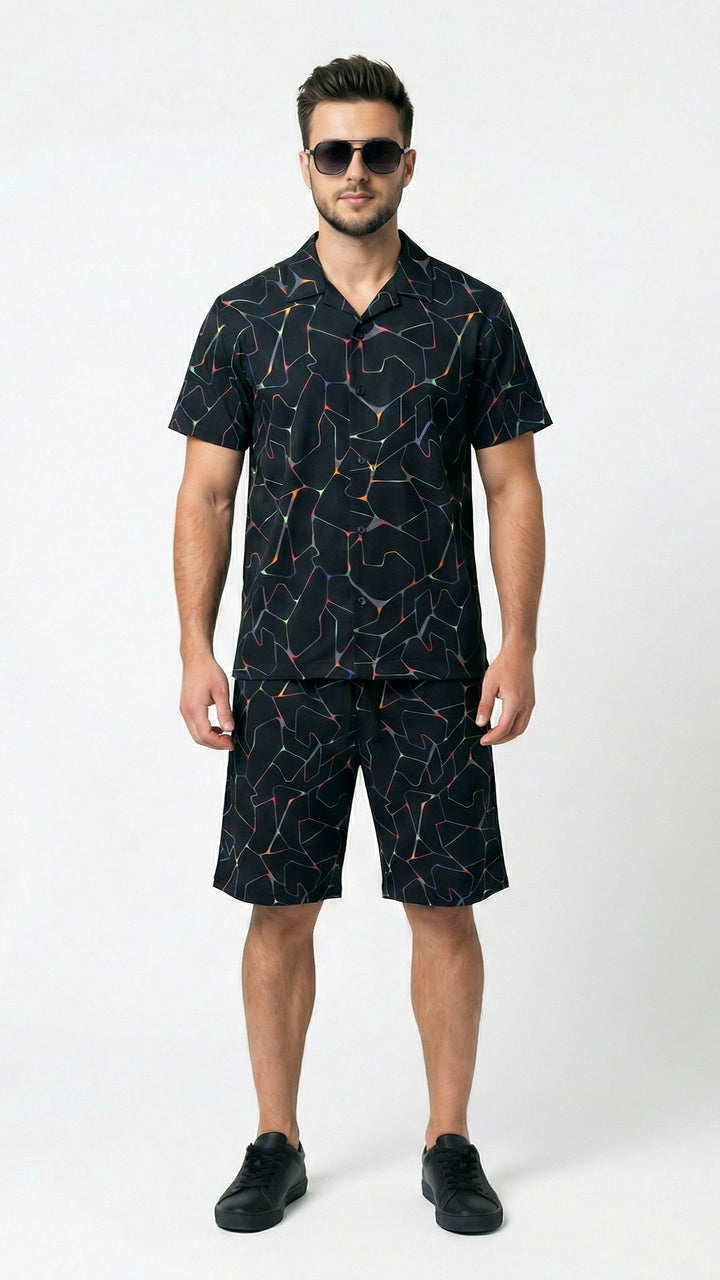 Neon Rush Active Shorts Set