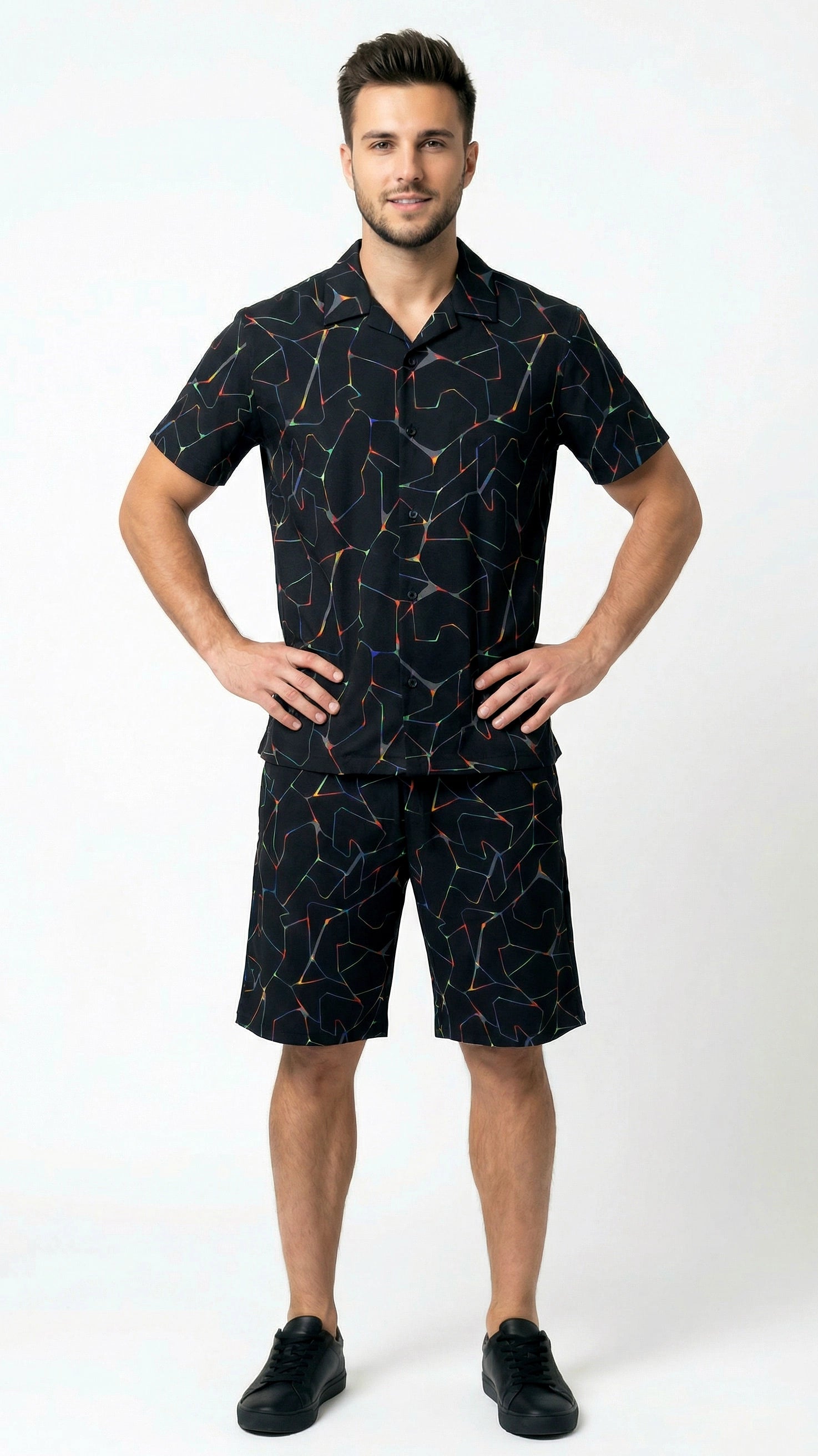 Neon Rush Active Shorts Set