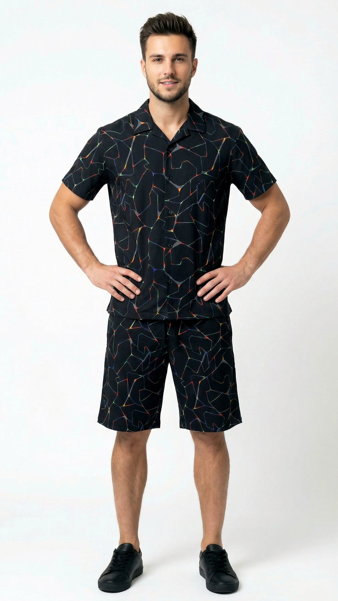 Neon Rush Active Shorts Set