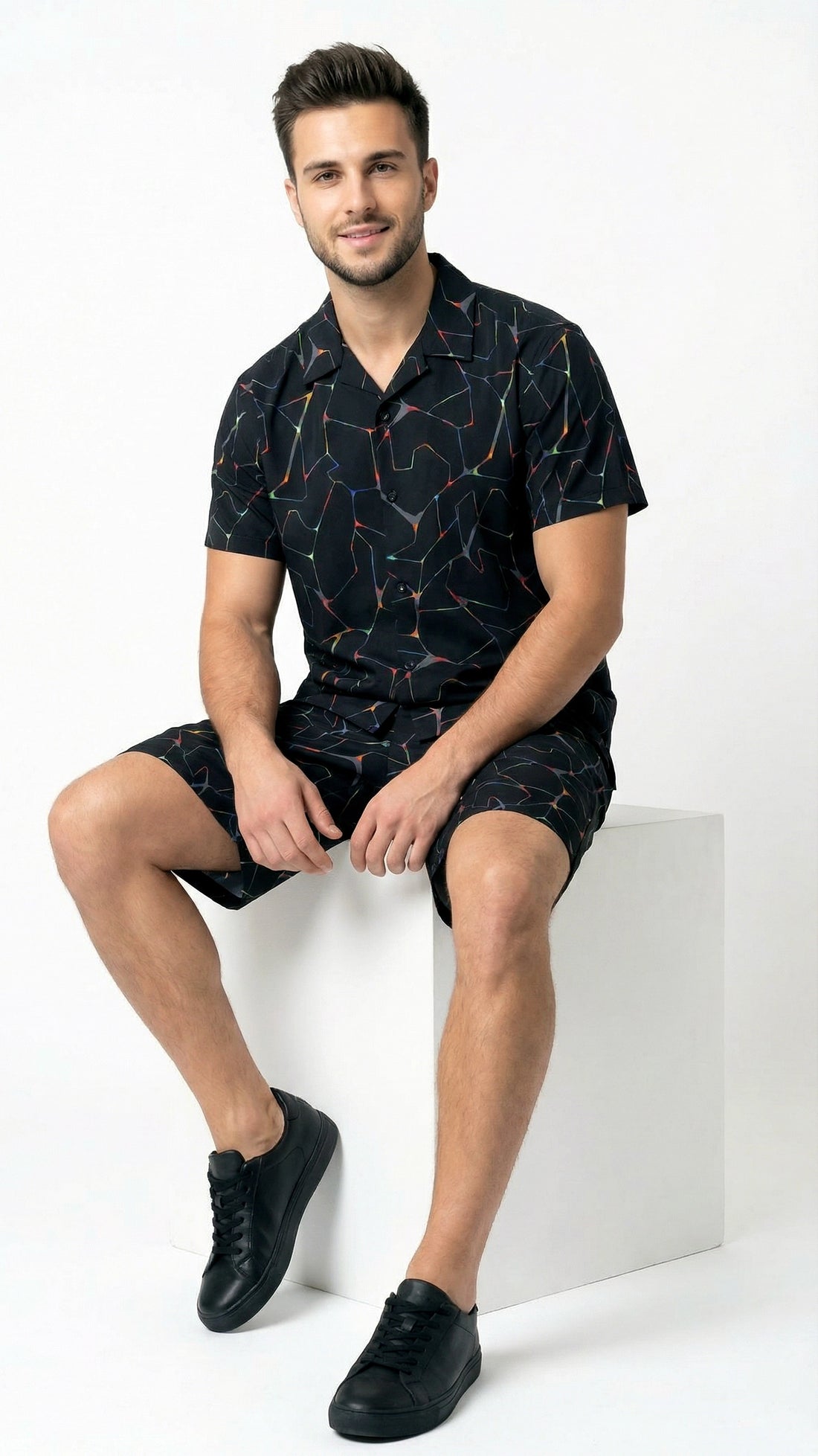 Neon Rush Active Shorts Set