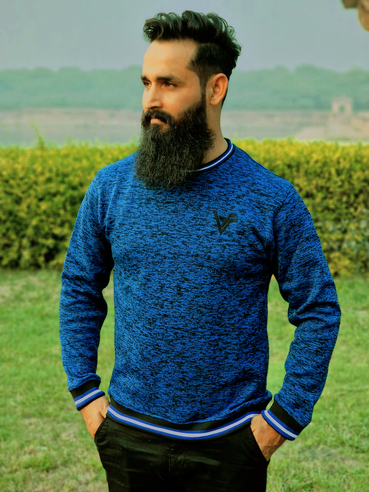 Premium Royal Blue & Black Stylish Sweat Shirt