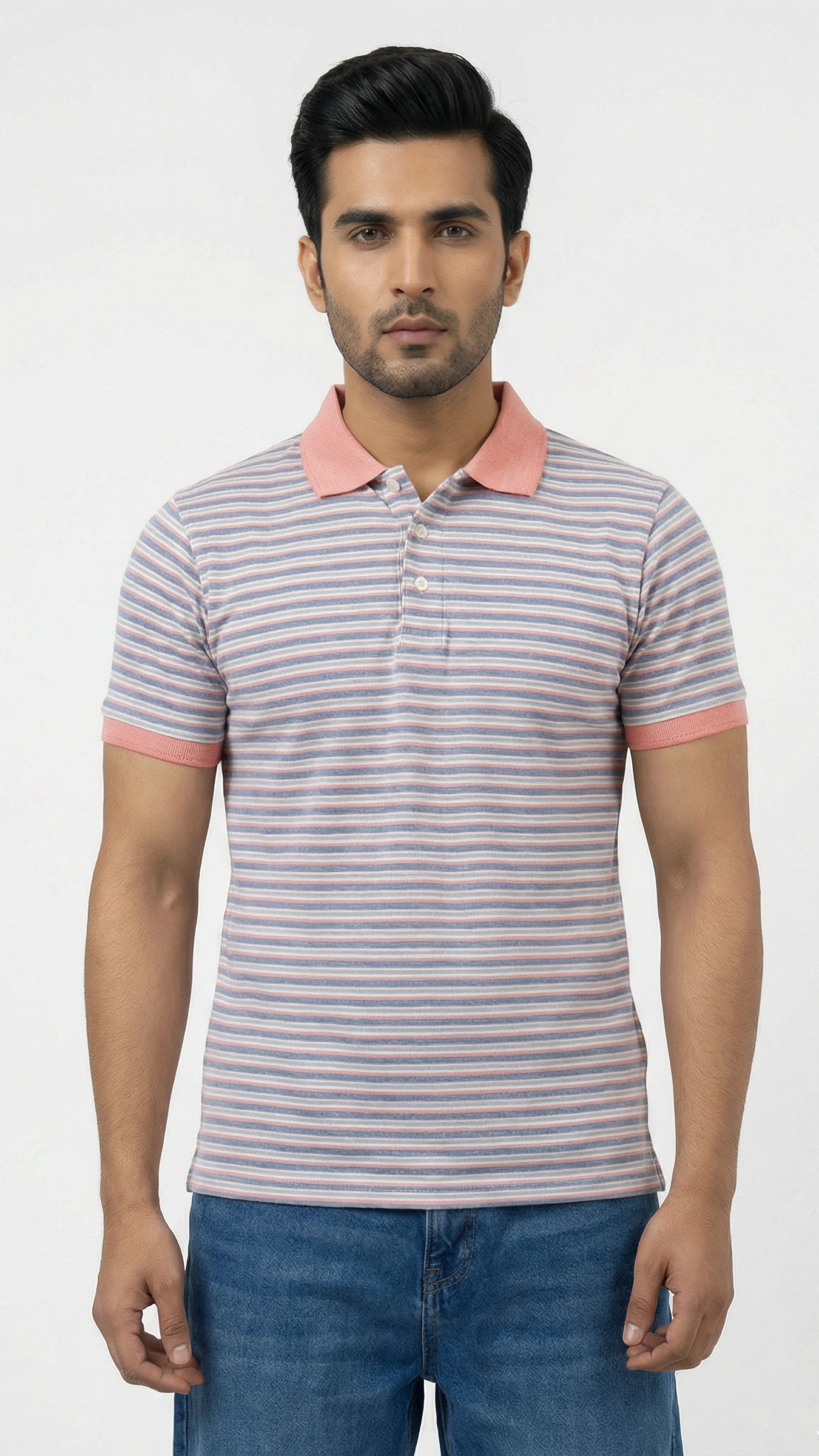 The Dapper Stripe Polo – Cool Cotton Blend