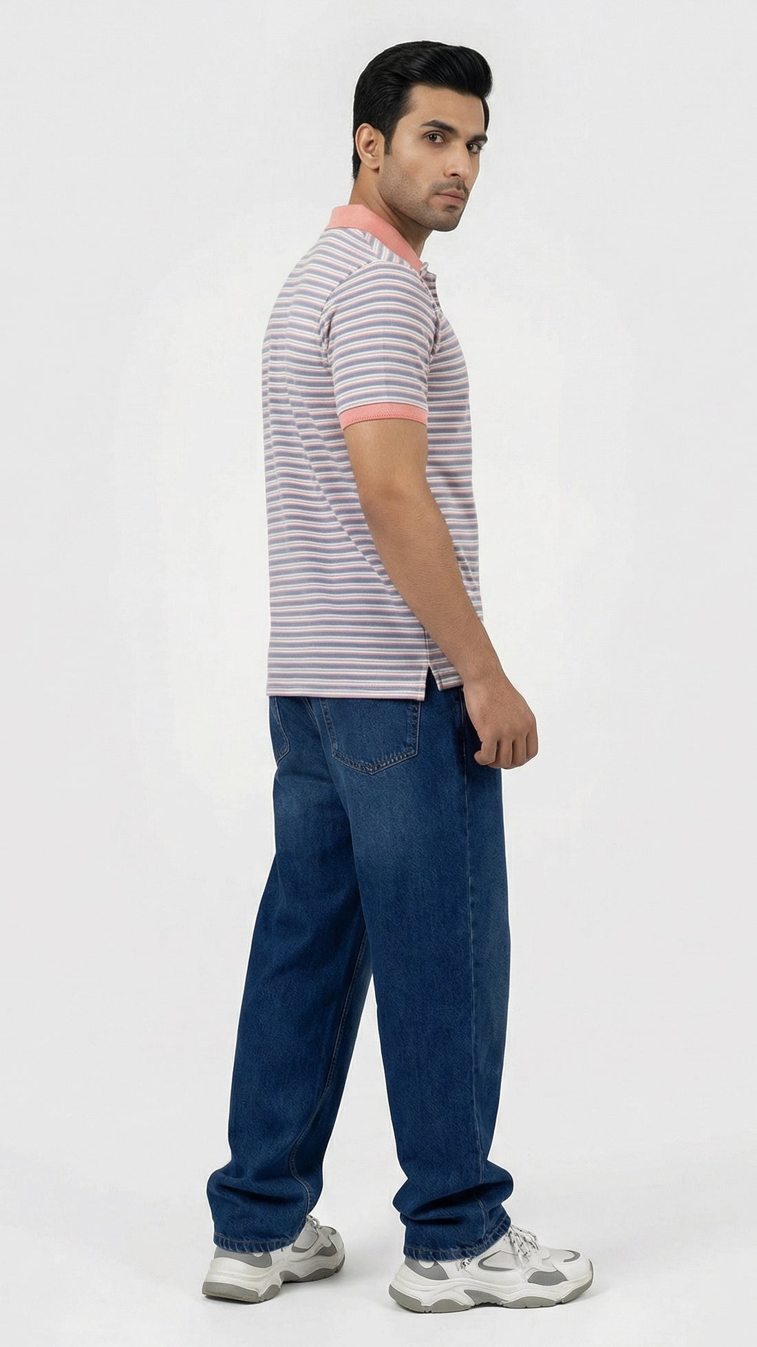 The Dapper Stripe Polo – Cool Cotton Blend