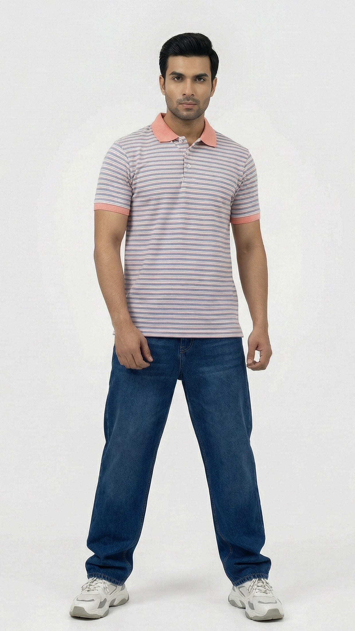 The Dapper Stripe Polo – Cool Cotton Blend