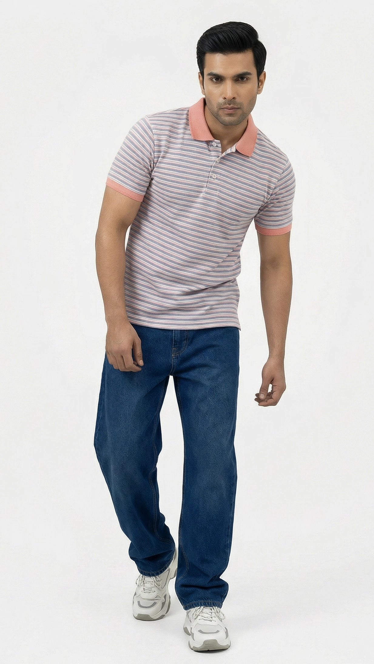 The Dapper Stripe Polo – Cool Cotton Blend