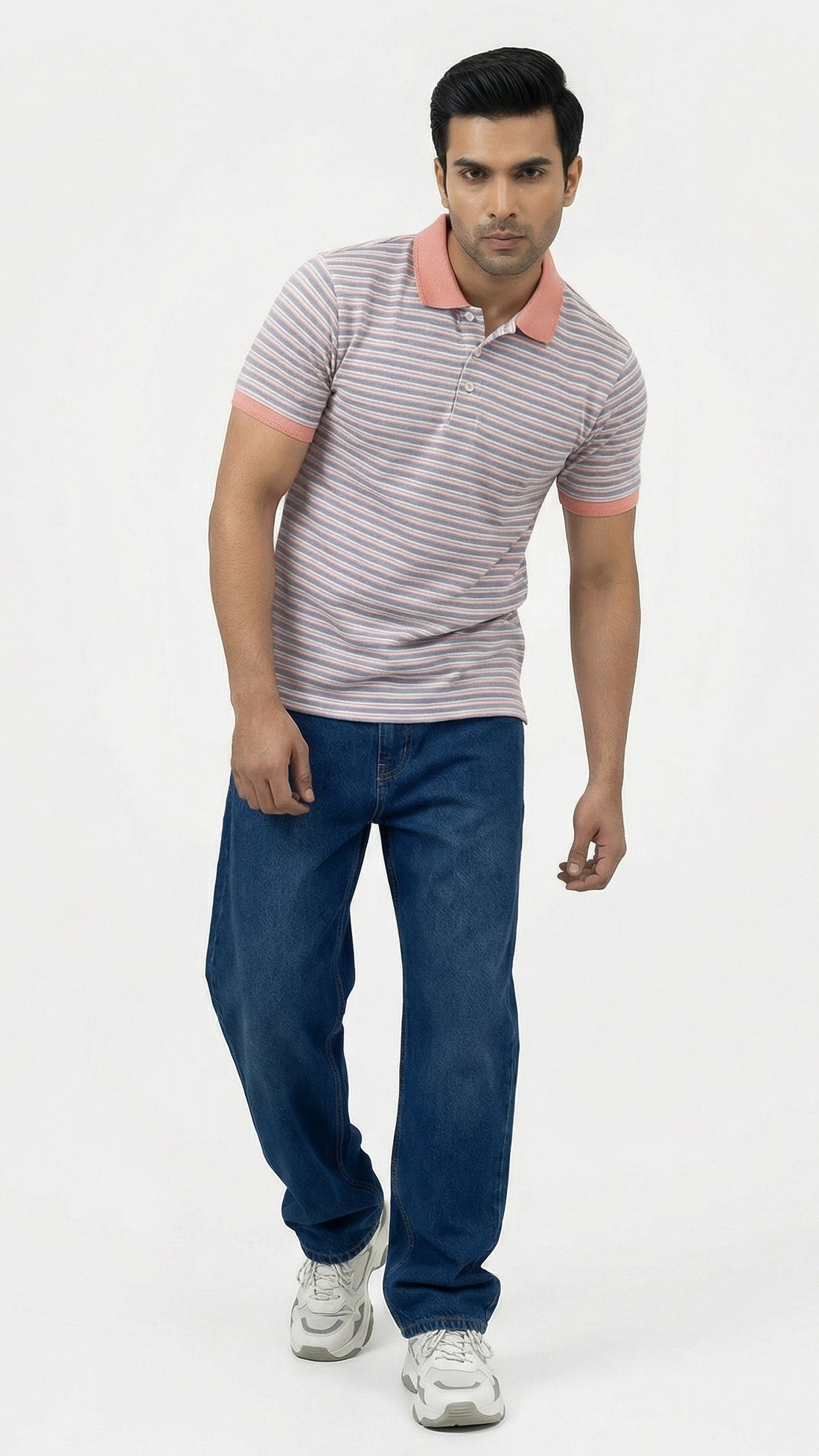 The Dapper Stripe Polo – Cool Cotton Blend